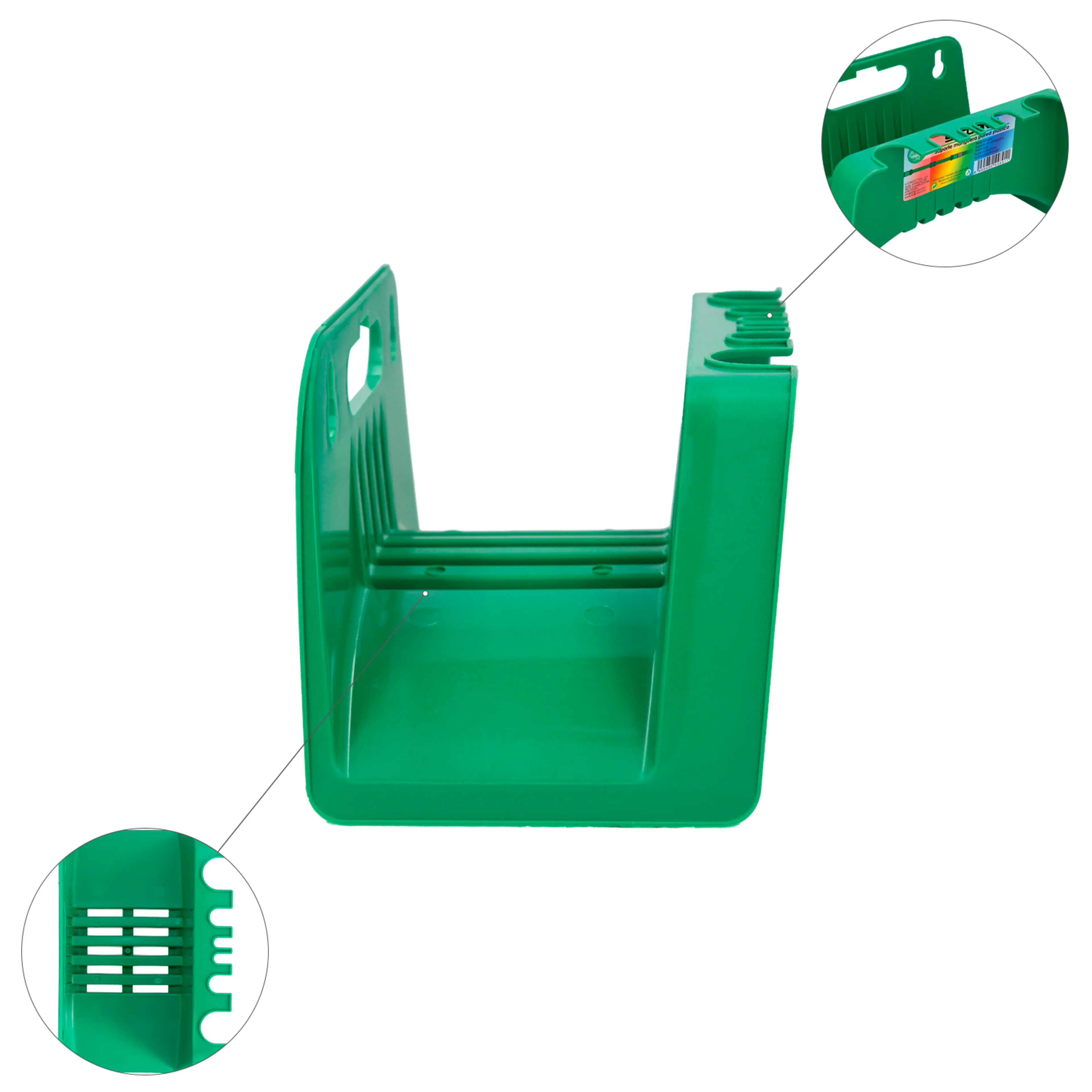 SOPORTE MANGUERAS PARED PLASTICO
