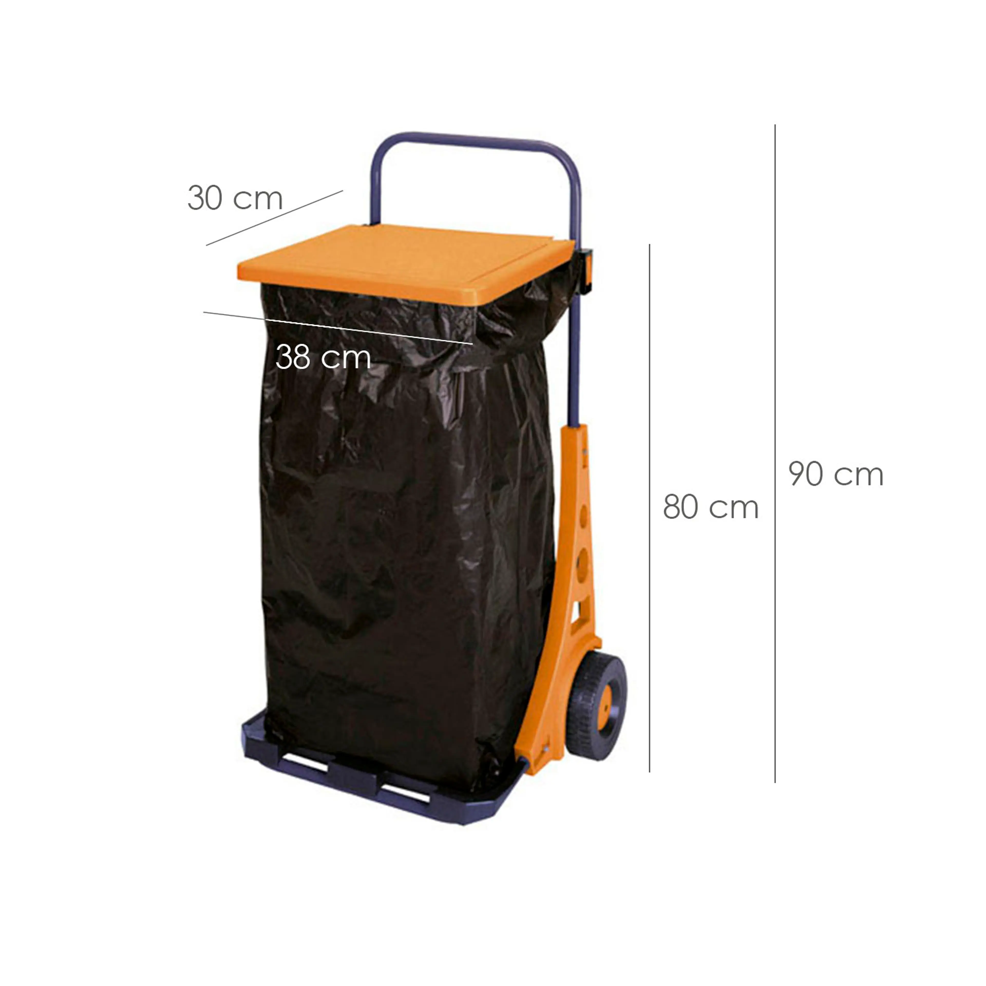 CARRO PORTA SACOS HOJAS JARDIN PAPI