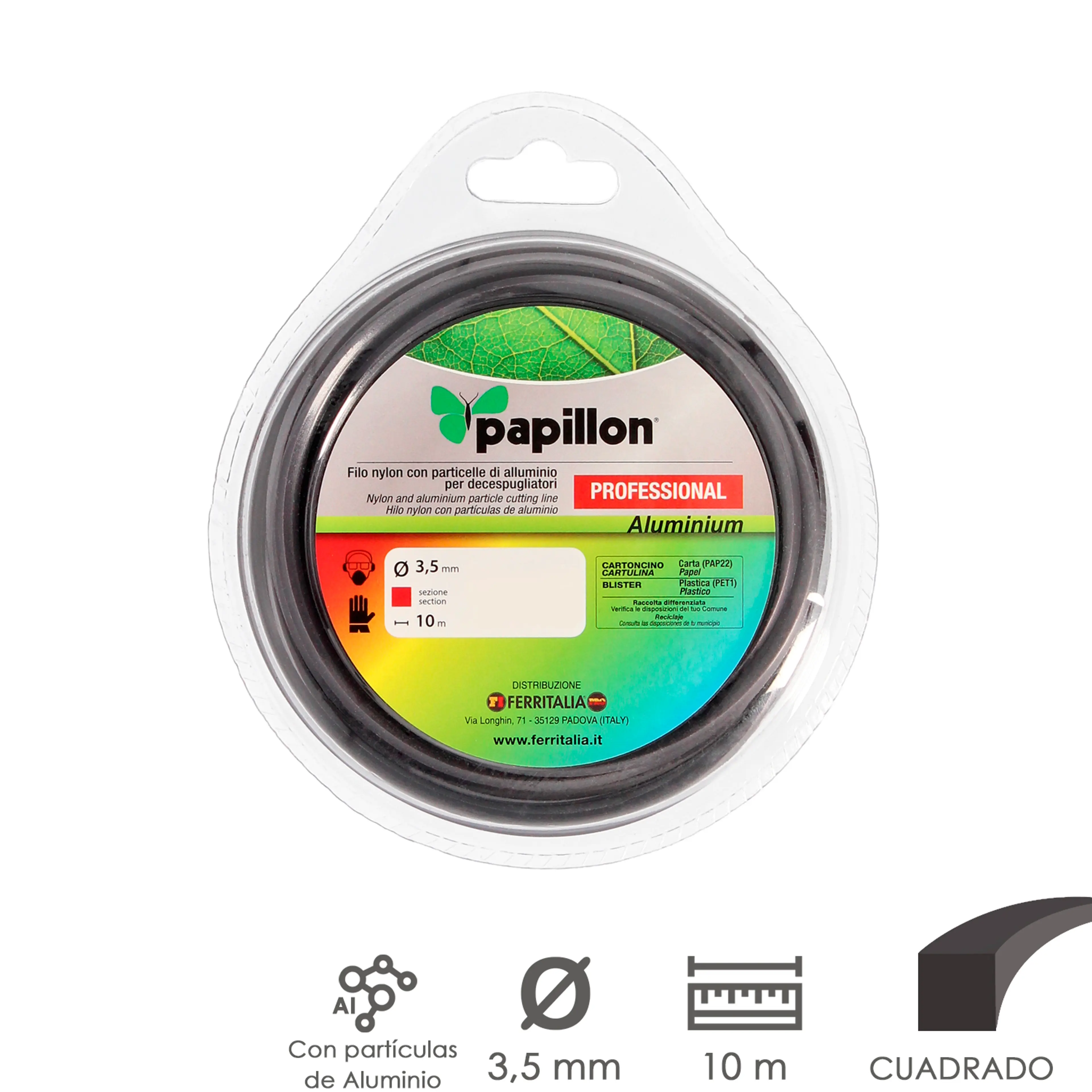 HILO NYLON / ALUMINIO CUADRADO PROF