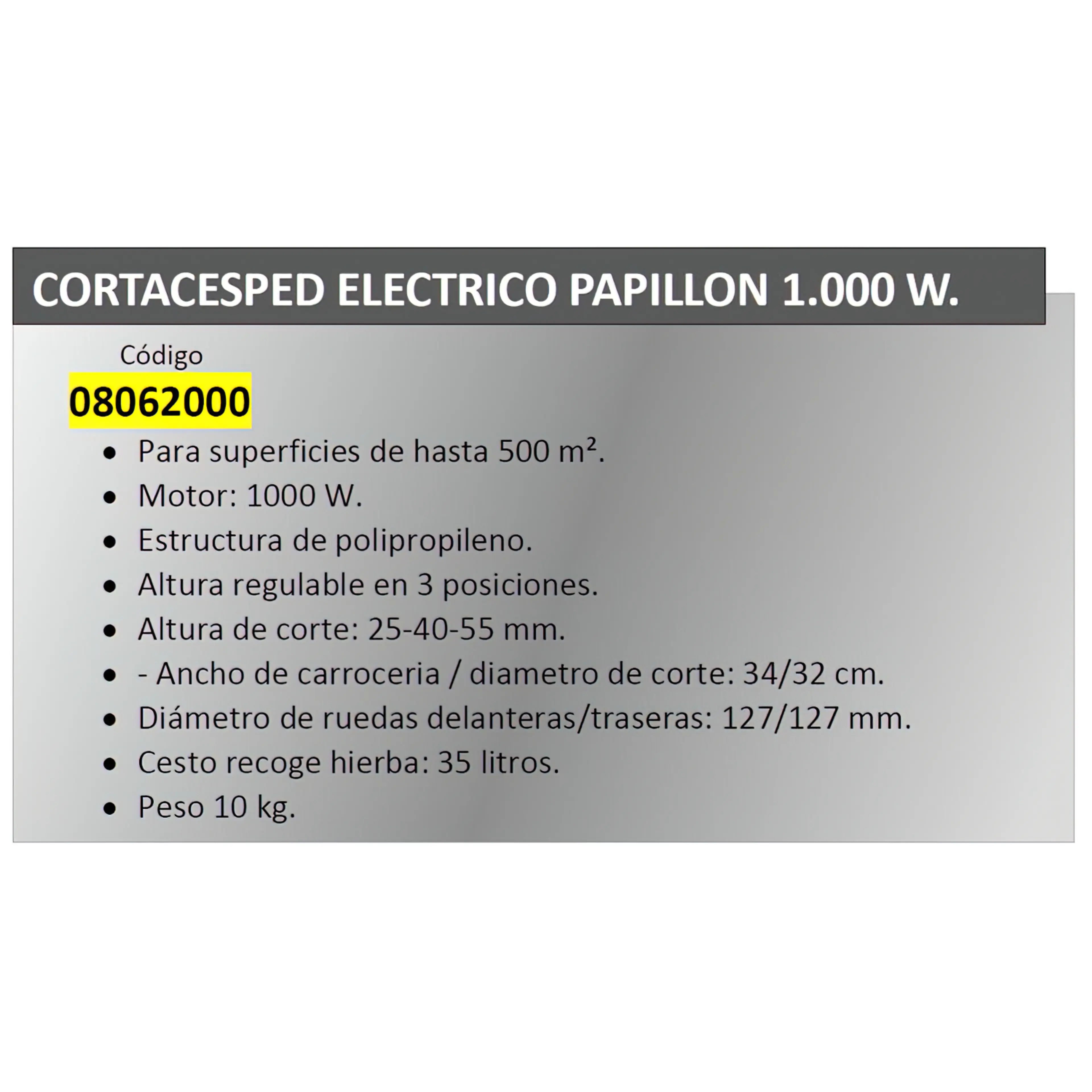 CORTACESPED ELECTRICO PAPILLON 1000