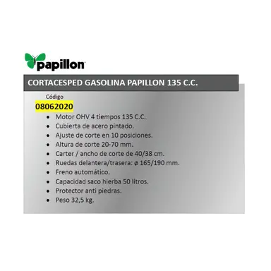 CORTACESPED GASOLINA PAPILLON 135 C