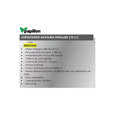 CORTACESPED GASOLINA PAPILLON 173 C
