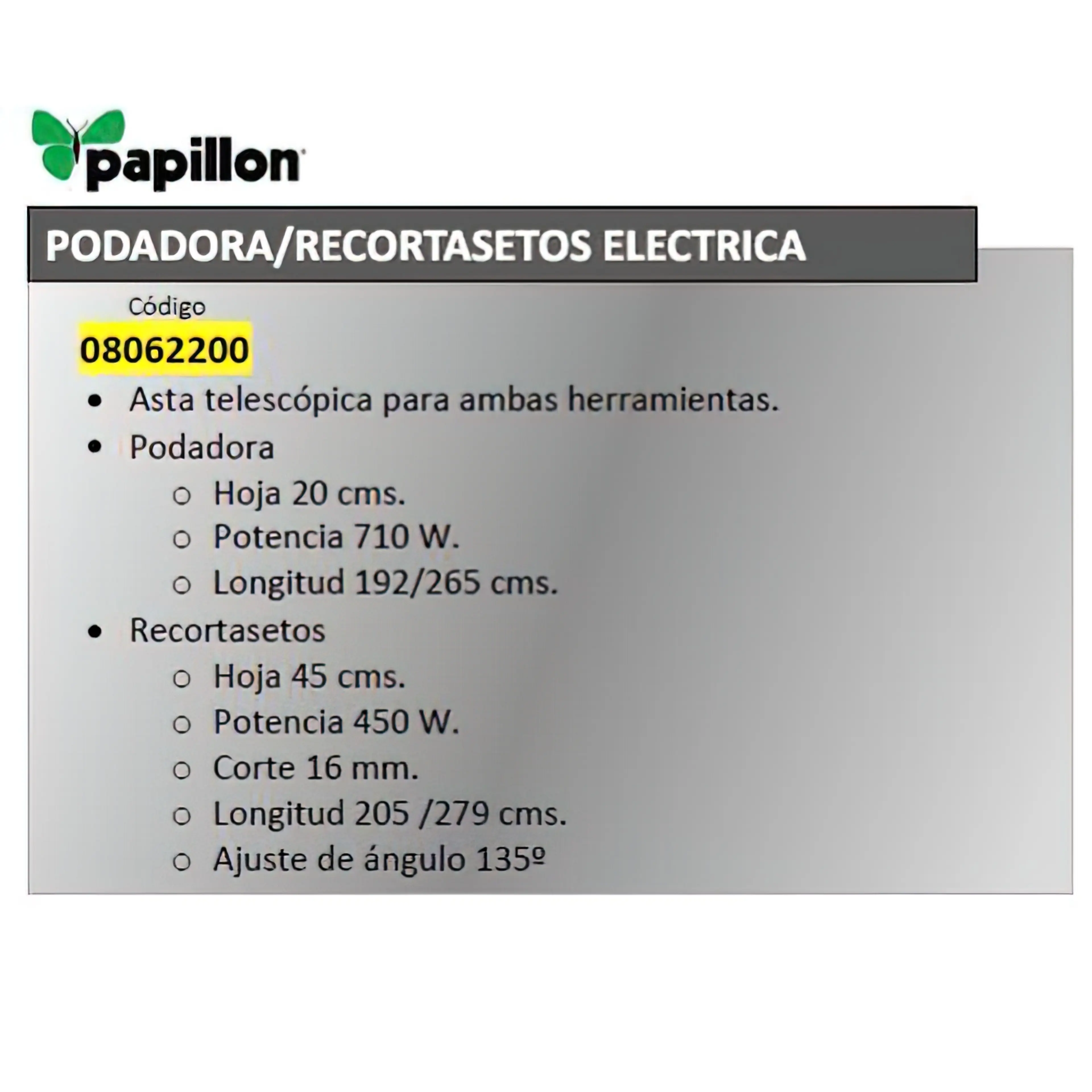 PODADORA / CORTASETOS ELECTRICA EXT