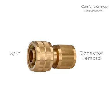 CONECTOR MANGUERA LATON 3/4" CON FU