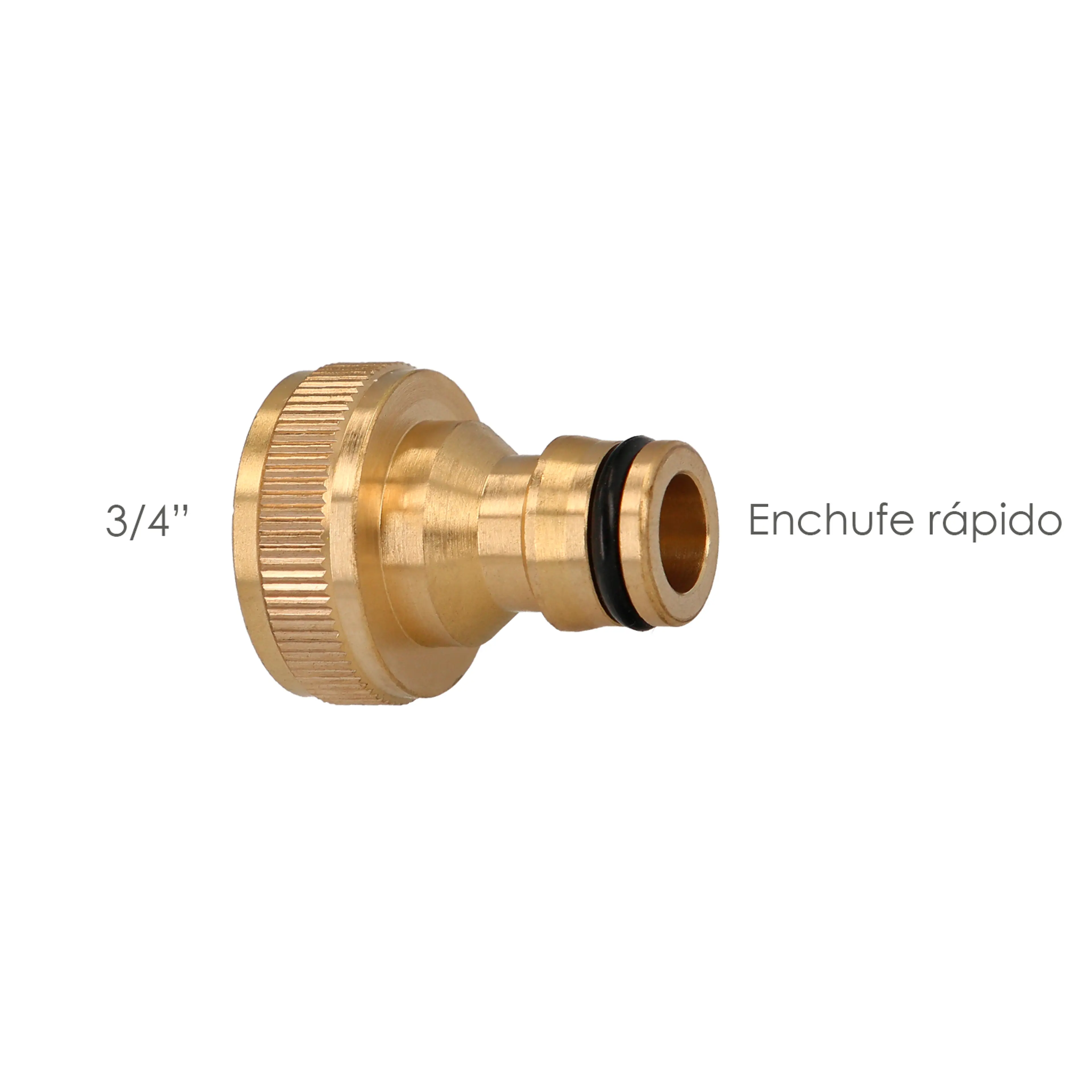 ADAPTADOR MANGUERA LATON  3/4 HEMBR