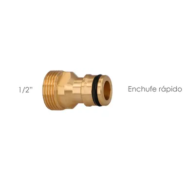 ADAPTADOR MANGUERA LATON 1/2" MACHO