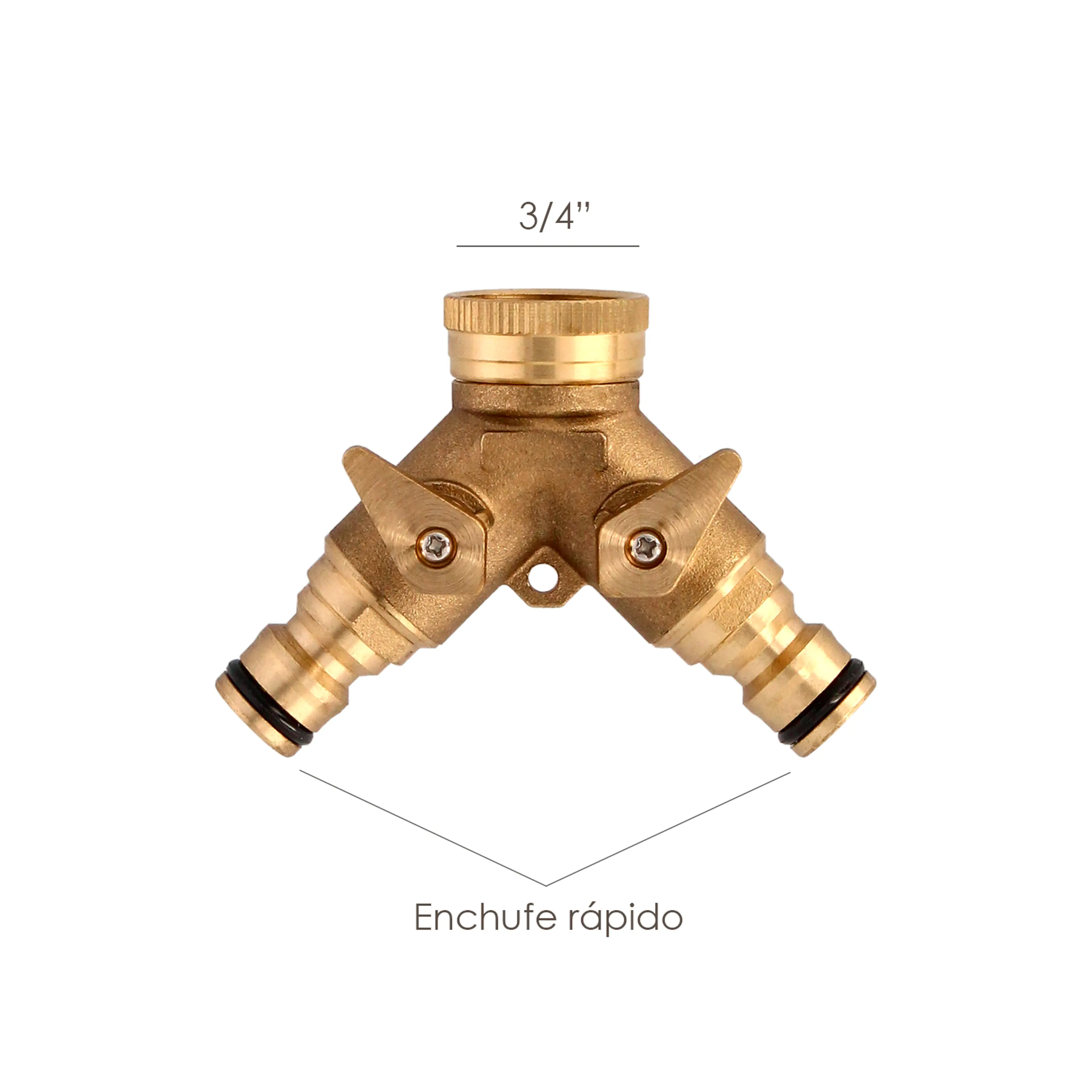 ADAPTADOR MANGUERA LATON 2 TOMAS PA