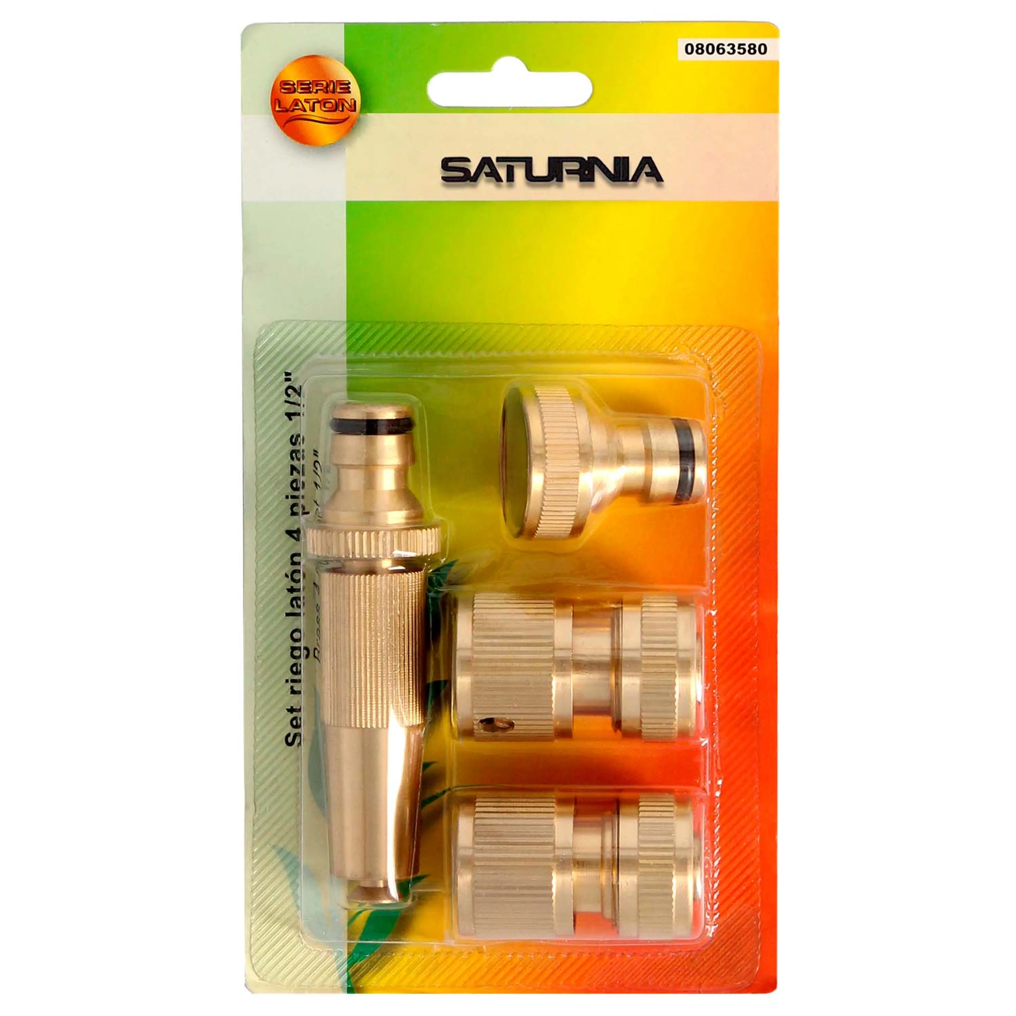 SET RIEGO LATON 1/2" CON 4 PIEZAS. 