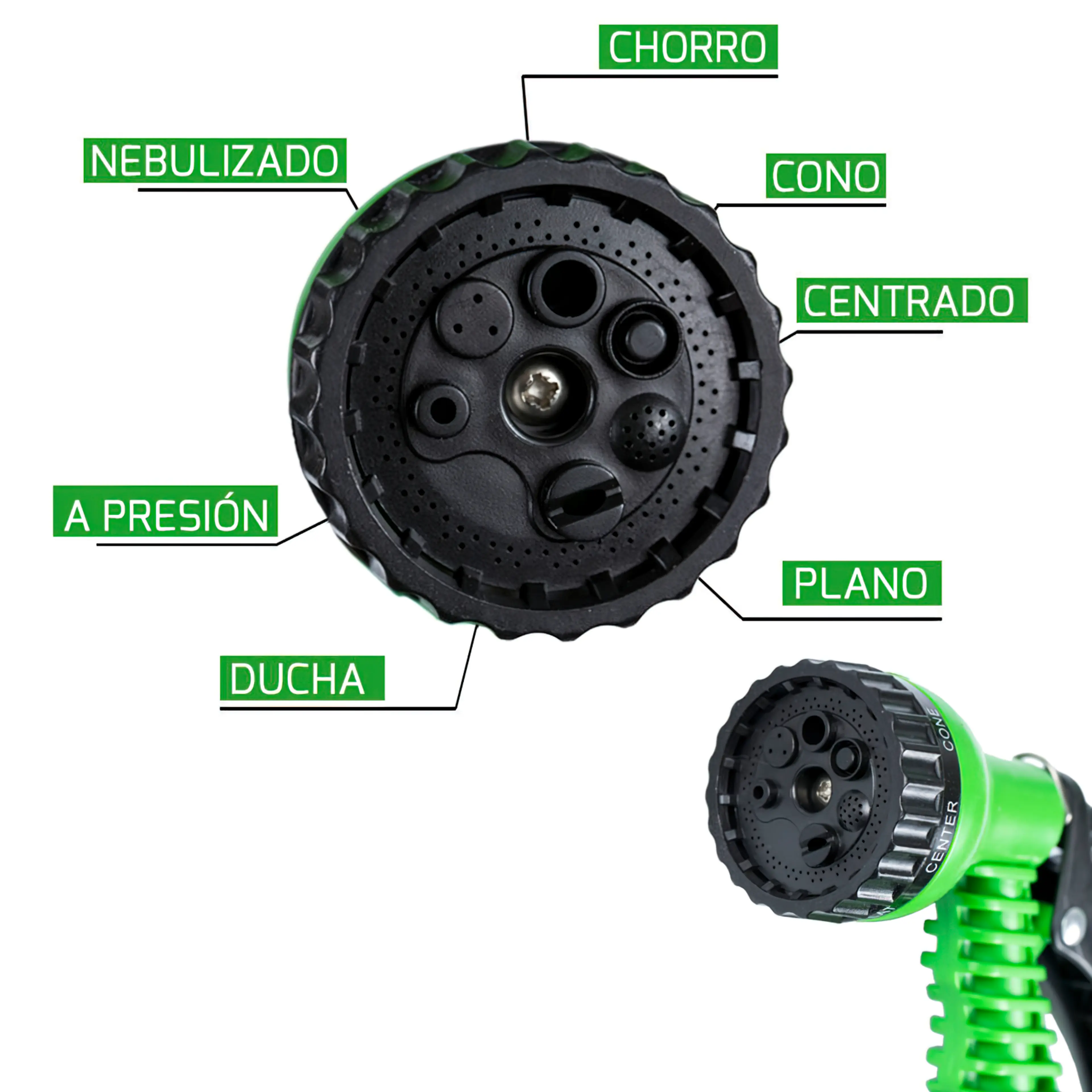 MANGUERA EXTENSIBLE RIEGO  5 A 15 M