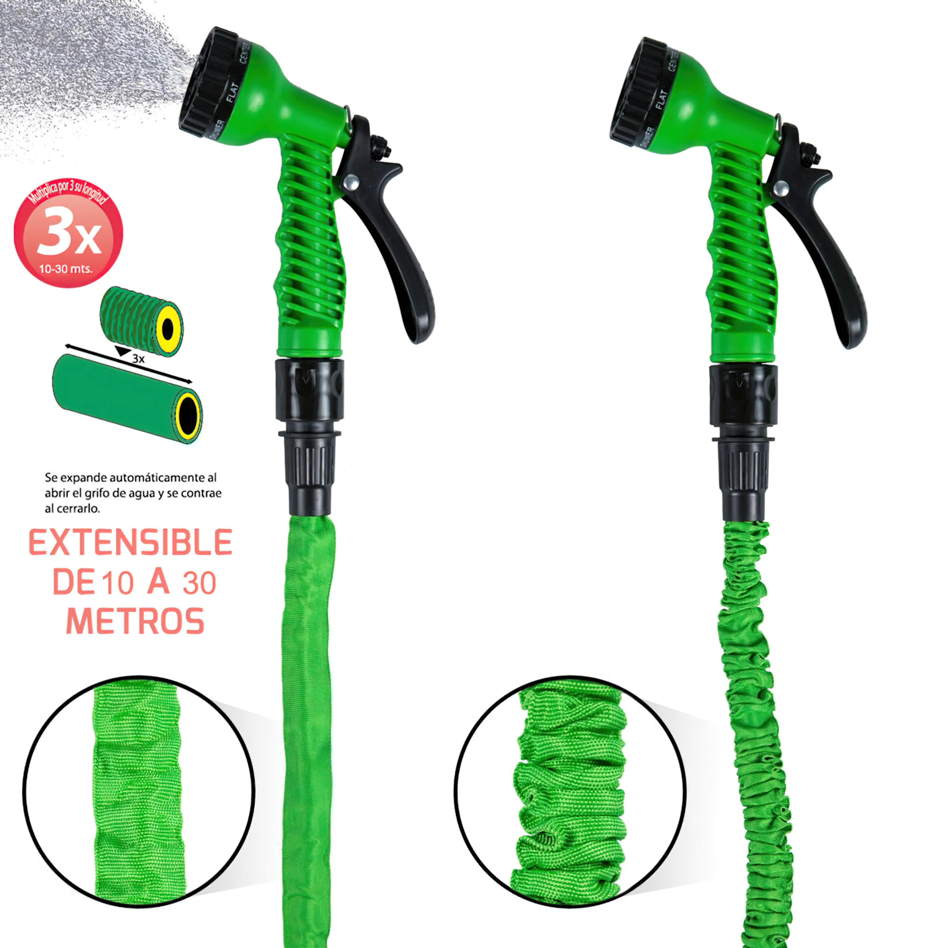 MANGUERA EXTENSIBLE RIEGO 10 A 30 M