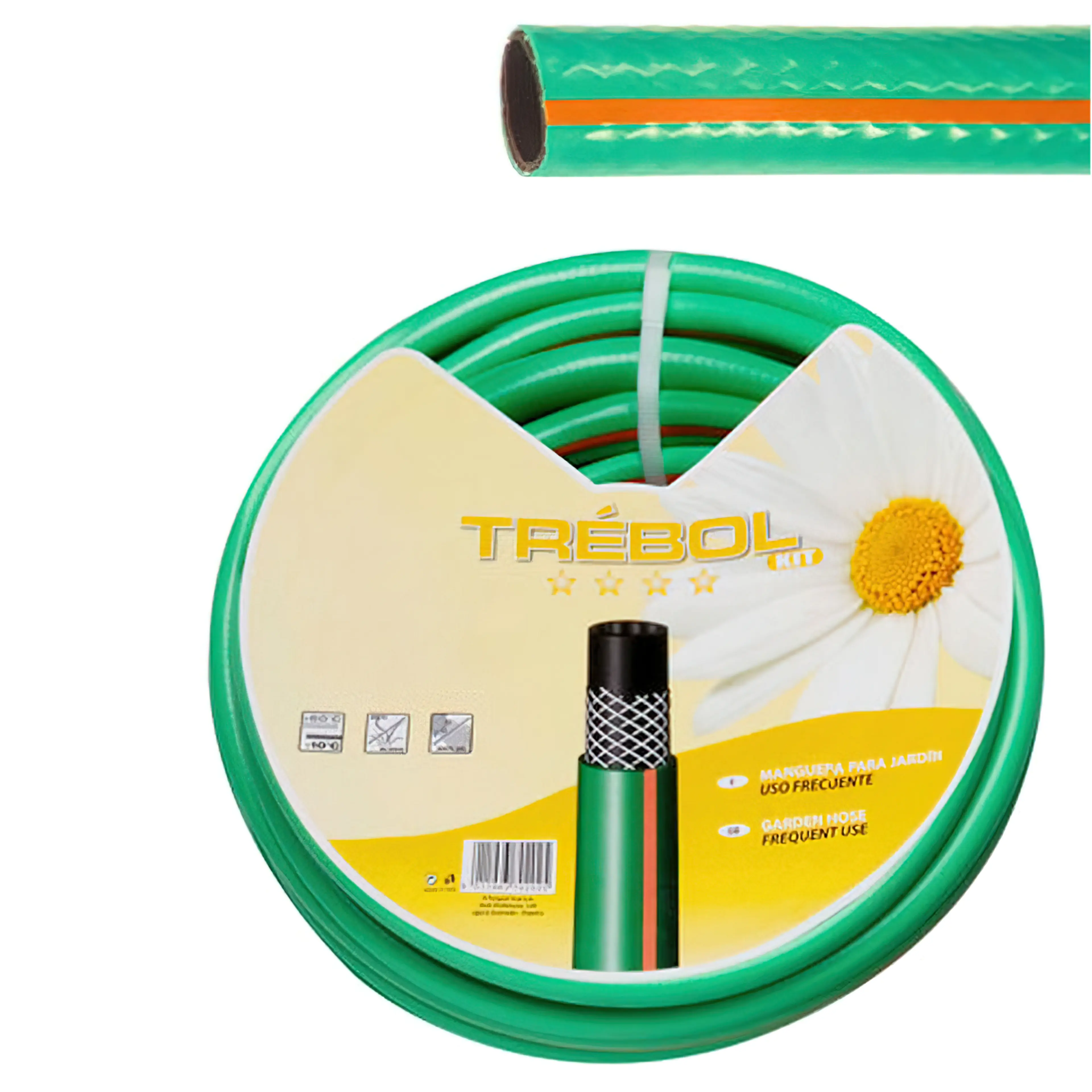 MANGUERA VERDE TREBOL TRENZADO 25 M