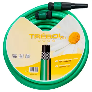 MANGUERA VERDE TREBOL TRENZADO 15 M