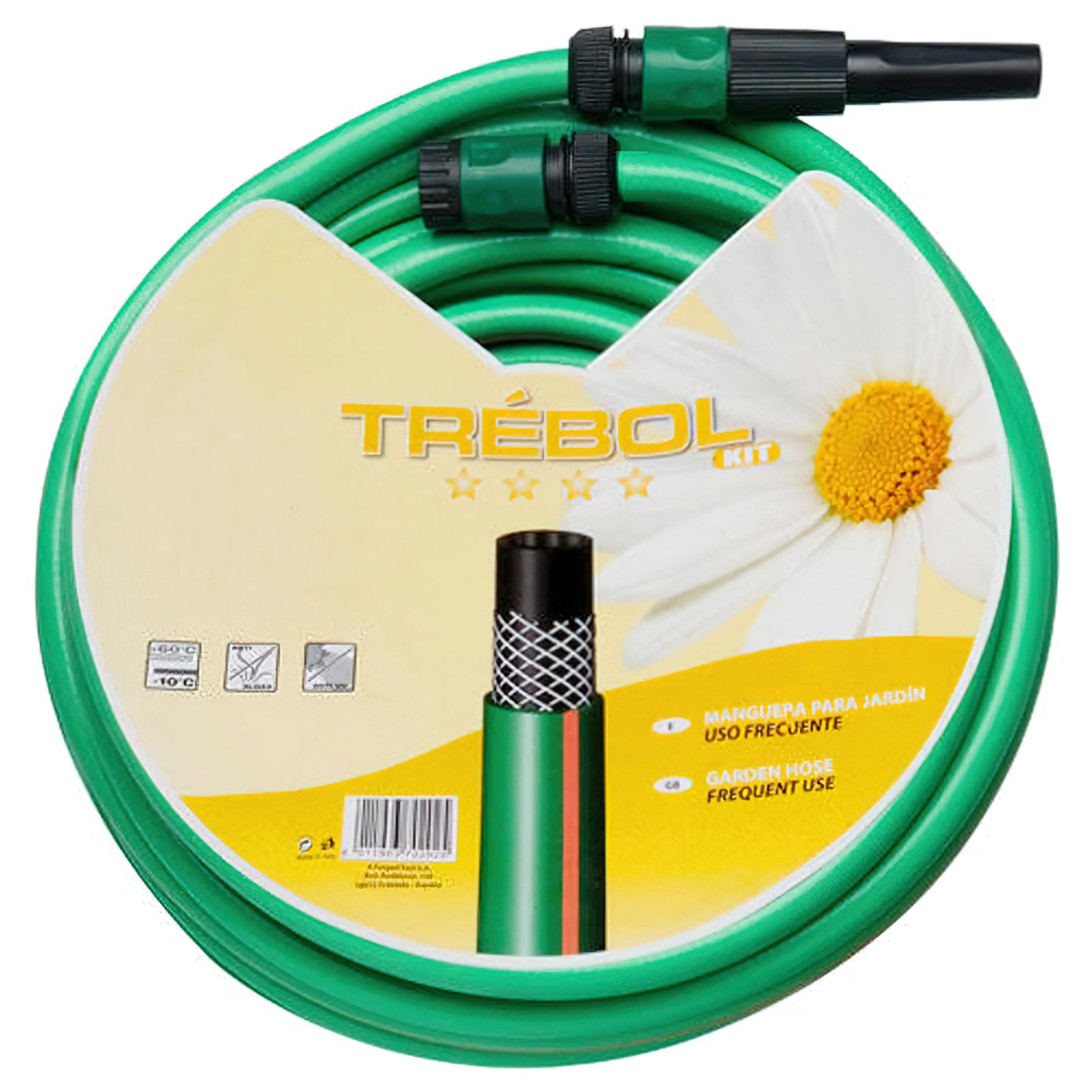 MANGUERA VERDE TREBOL TRENZADO 15 M