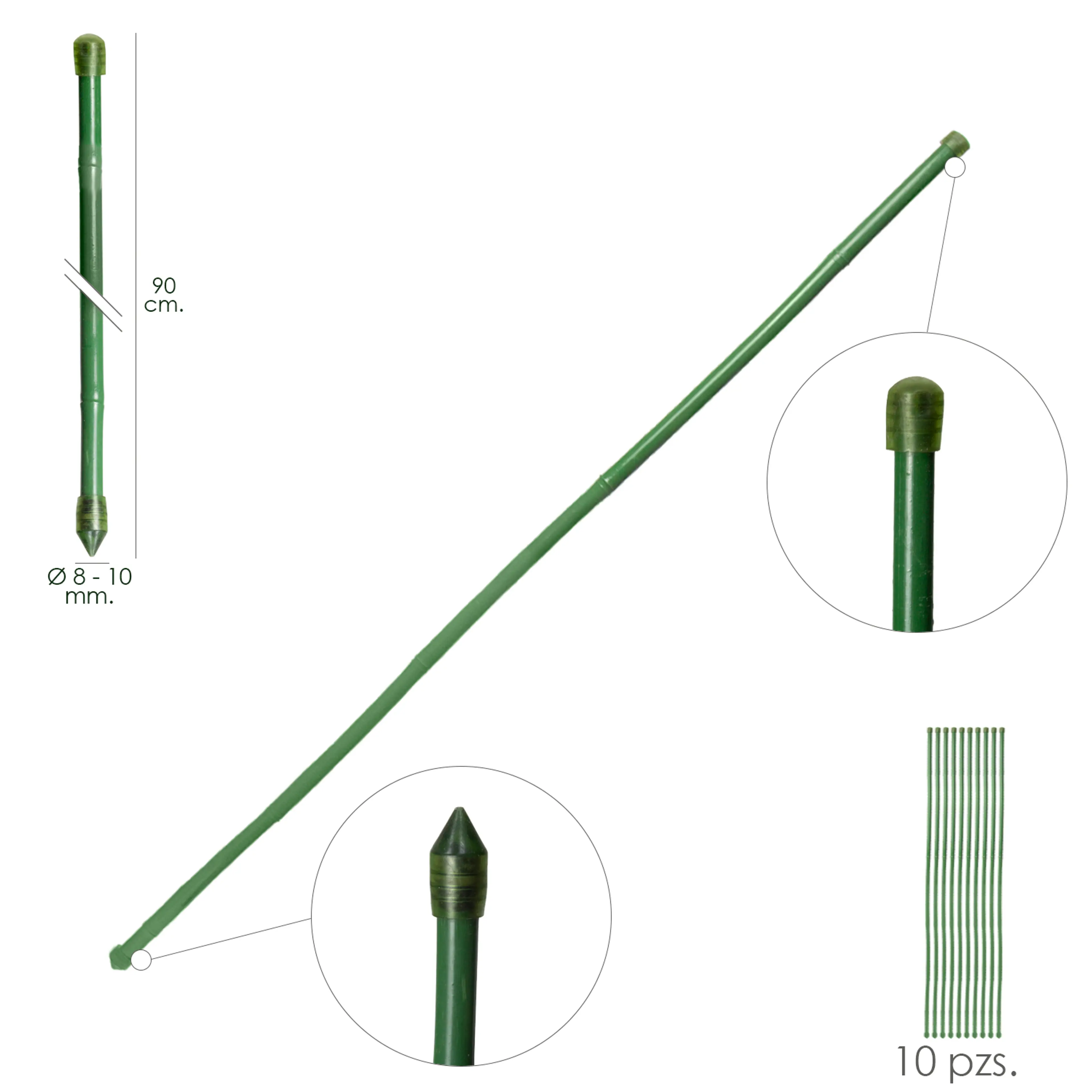 TUTOR VARILLA BAMBÚ PLASTIFICADO Ø 