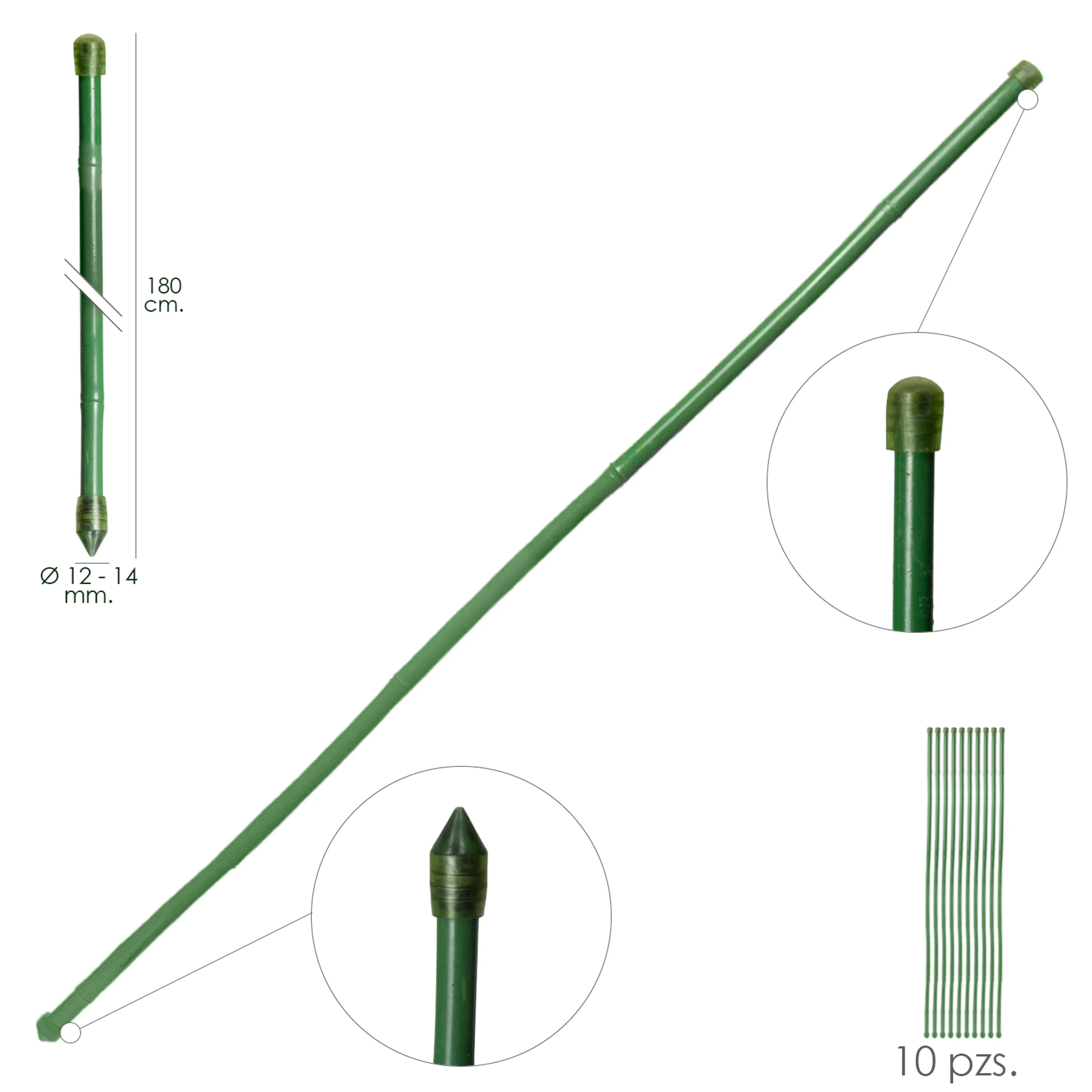 TUTOR VARILLA BAMBÚ PLASTIFICADO Ø 