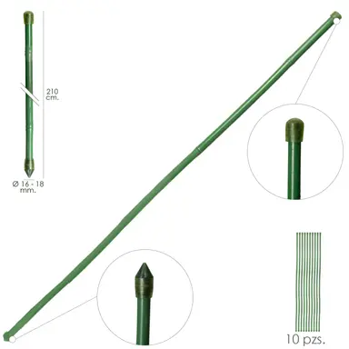 TUTOR VARILLA BAMBÚ PLASTIFICADO Ø 