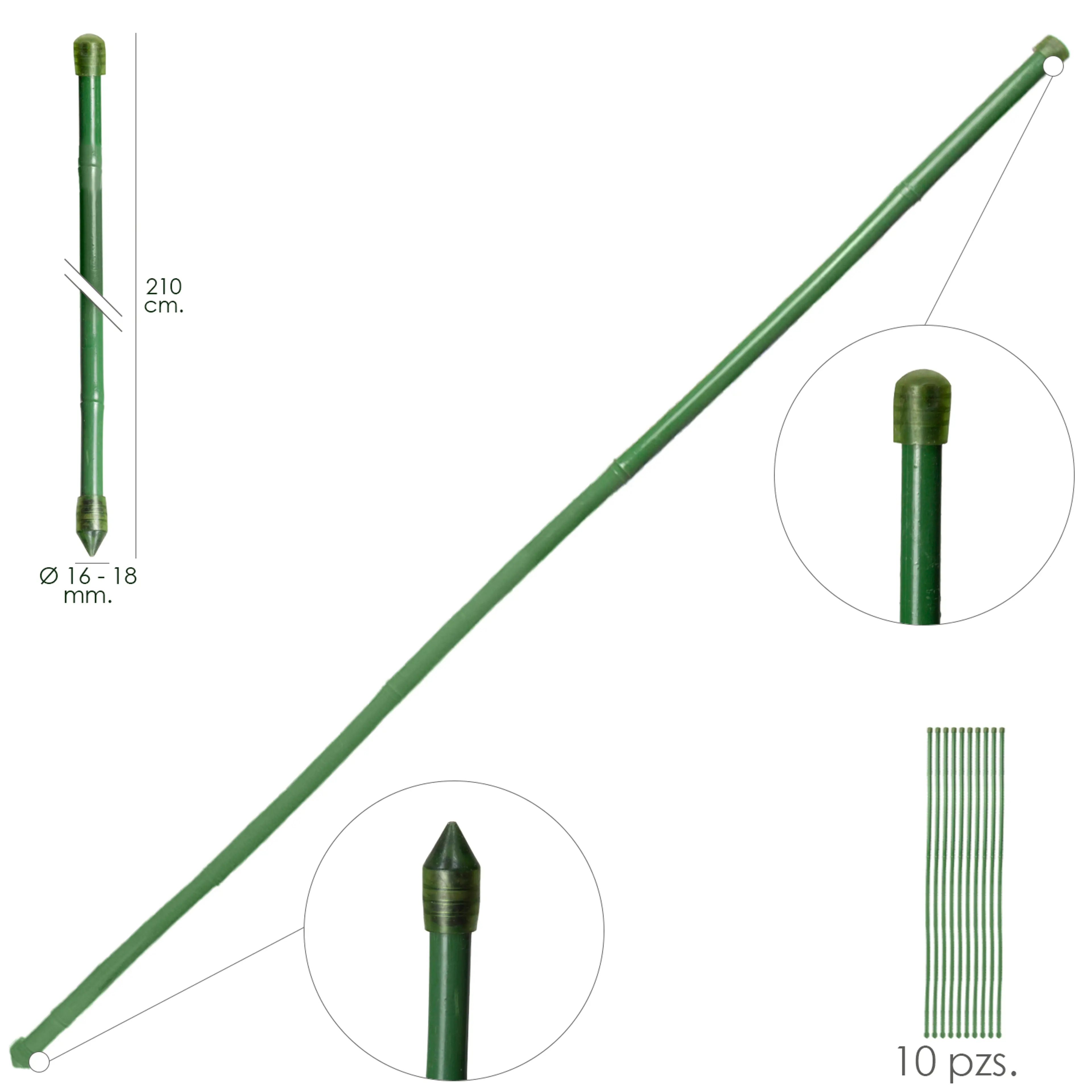 TUTOR VARILLA BAMBÚ PLASTIFICADO Ø 