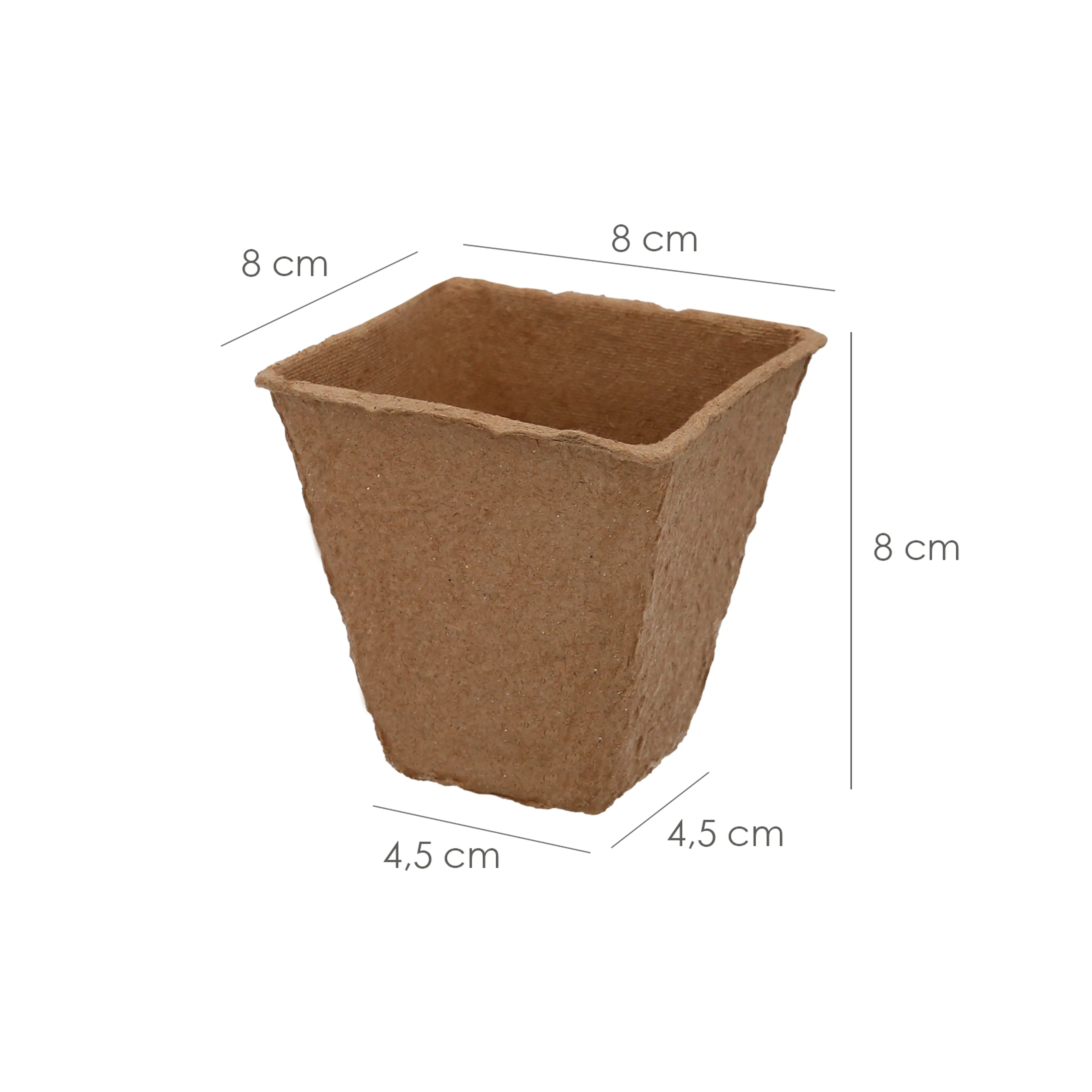 SEMILLEROS BIODEGRADABLES 8X8 CM. (