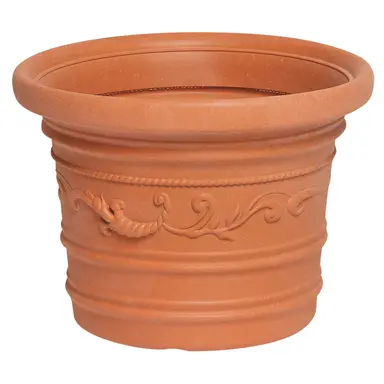 MACETERO TERRACOTA RESINA REDONDO Ø