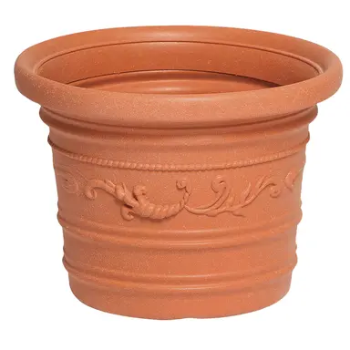 MACETERO TERRACOTA RESINA REDONDO Ø