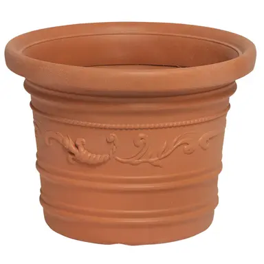 MACETERO TERRACOTA RESINA REDONDO Ø