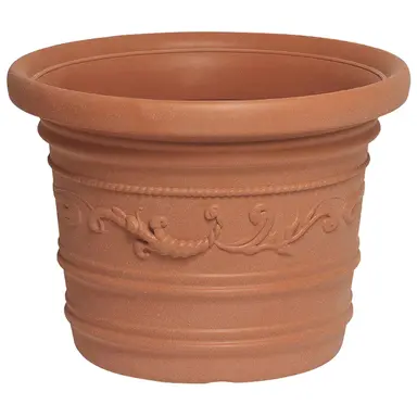 MACETERO TERRACOTA RESINA REDONDO Ø