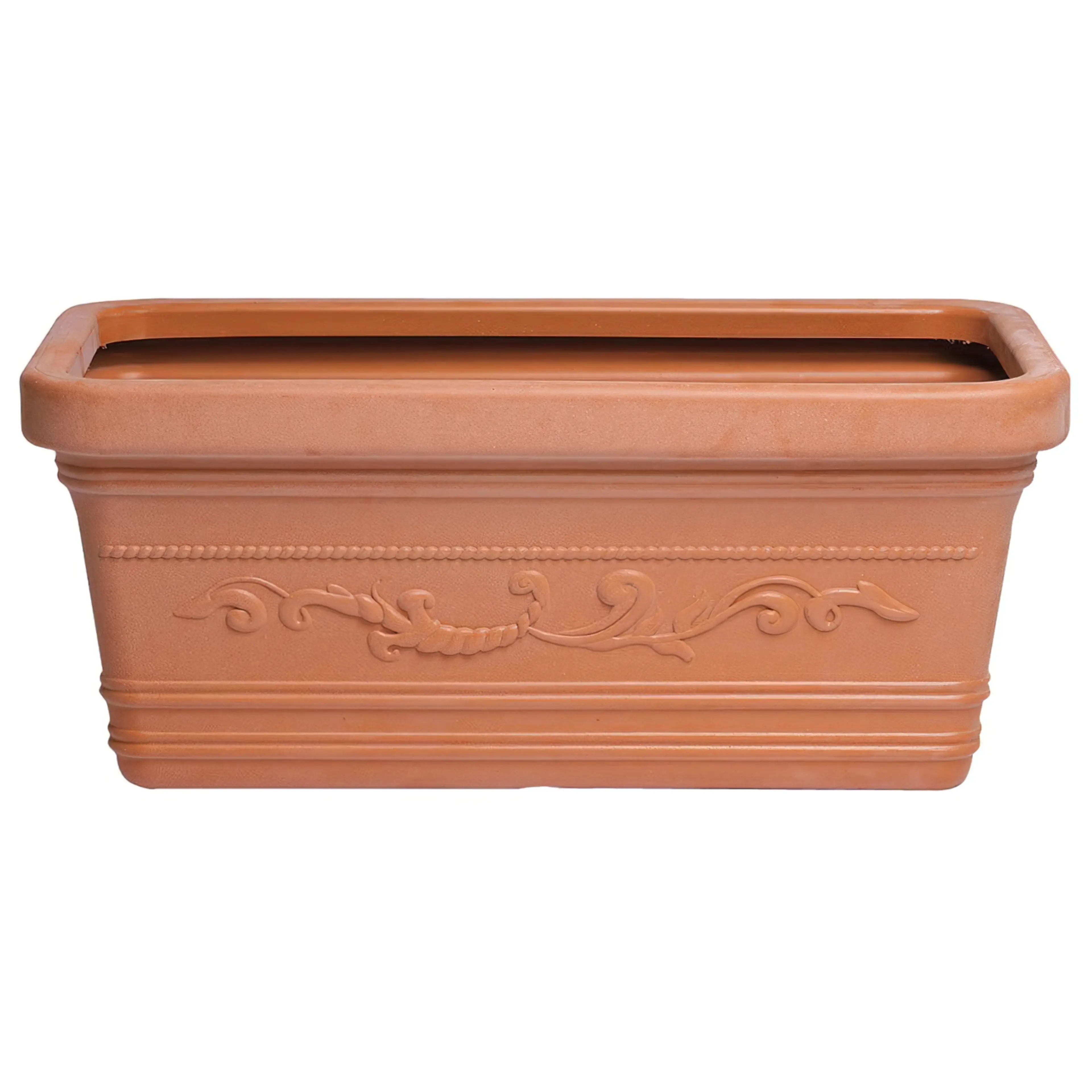 MACETERO TERRACOTA RESINA RECTANGUL