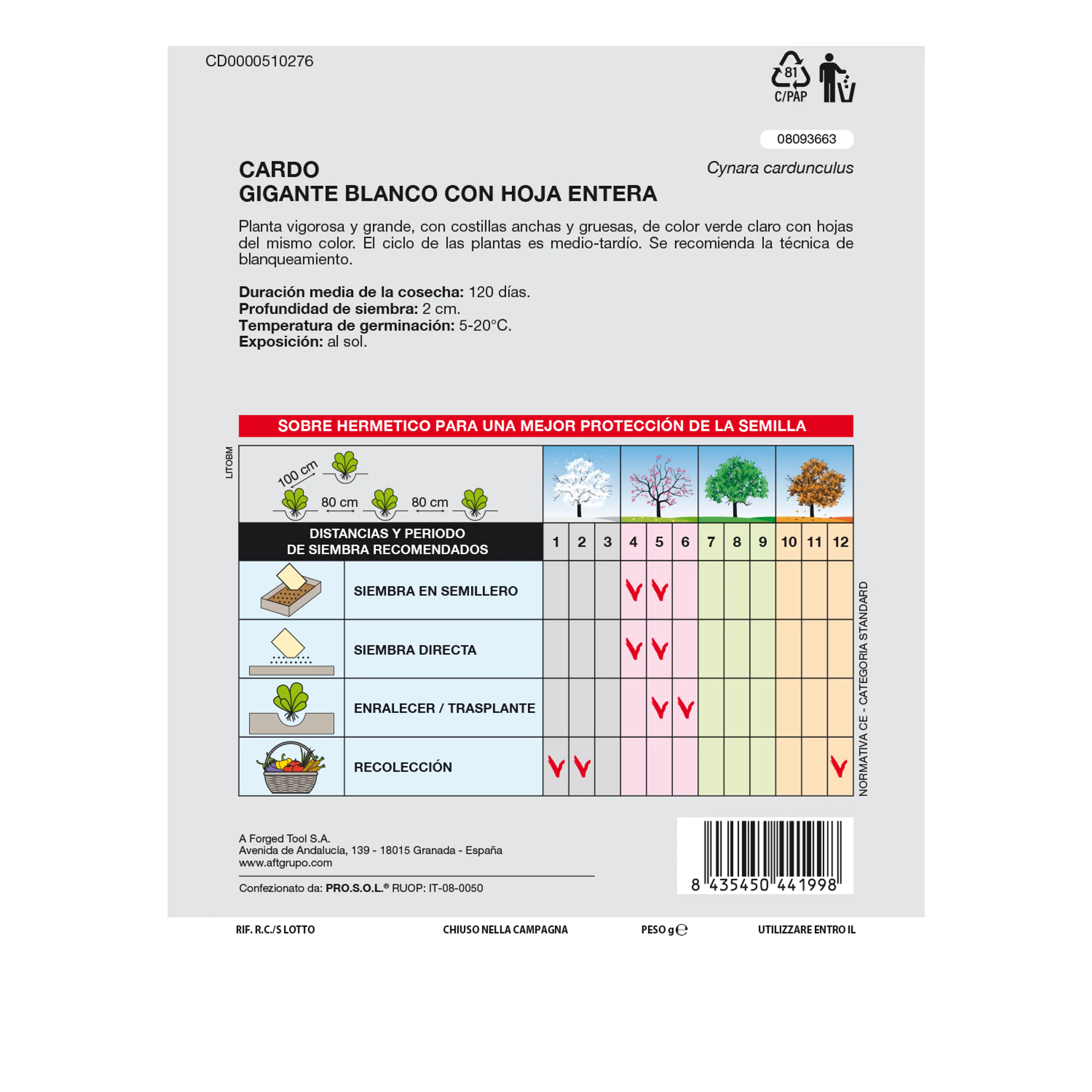 SEMILLAS HUERTO CARDO
