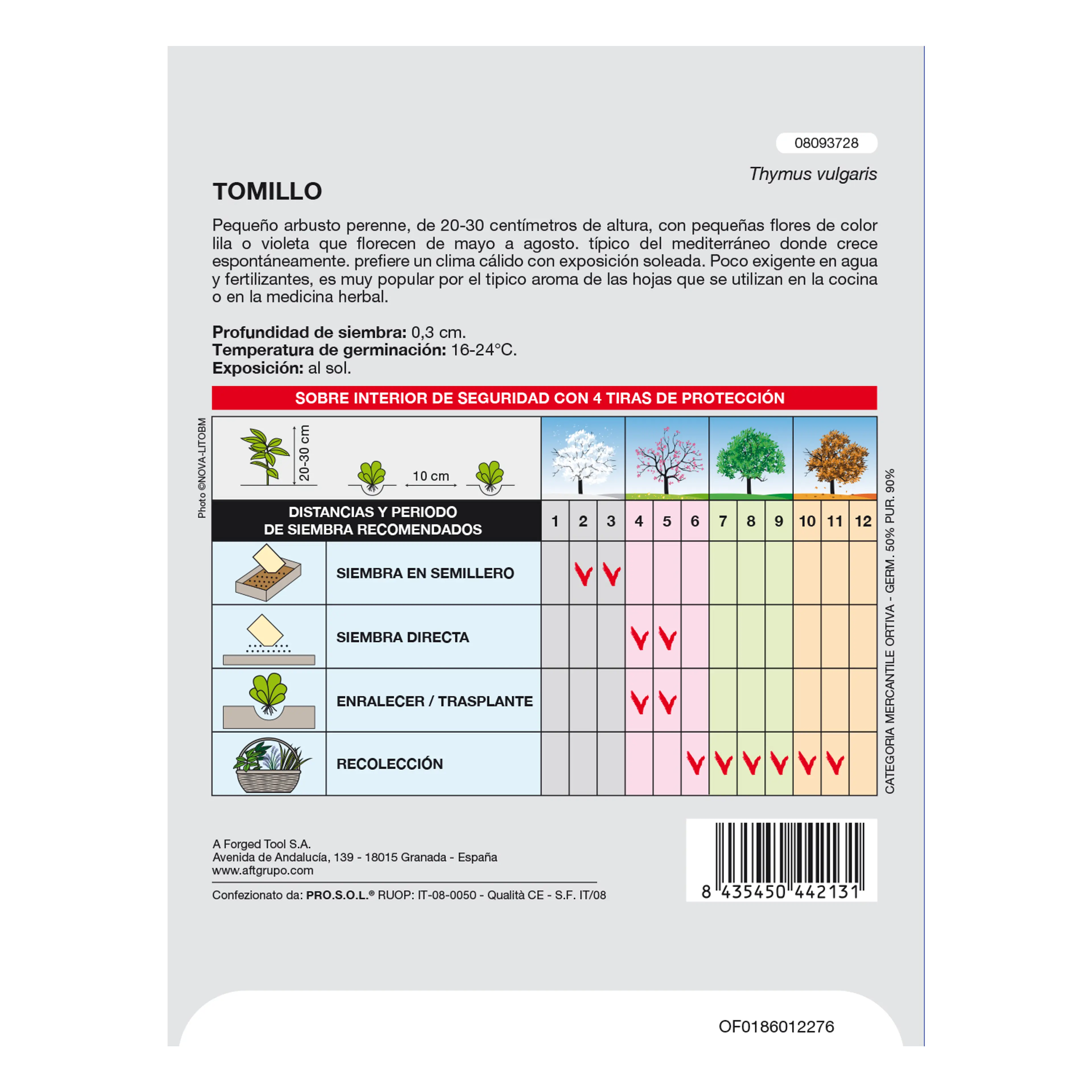 SEMILLAS AROMATICAS TOMILLO (1 GRAM