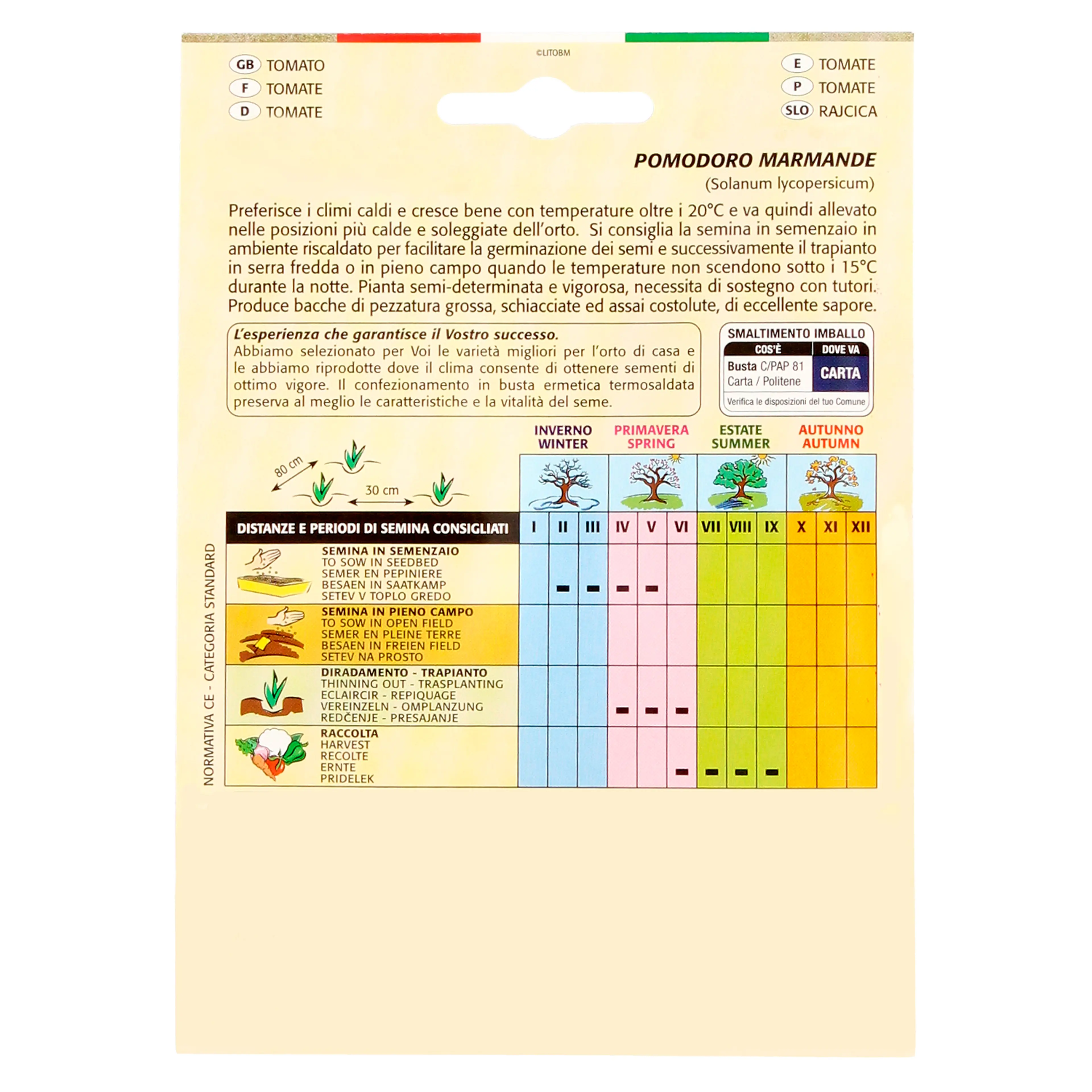 SEMILLAS TOMATE RAF (1.5 GRAMOS)