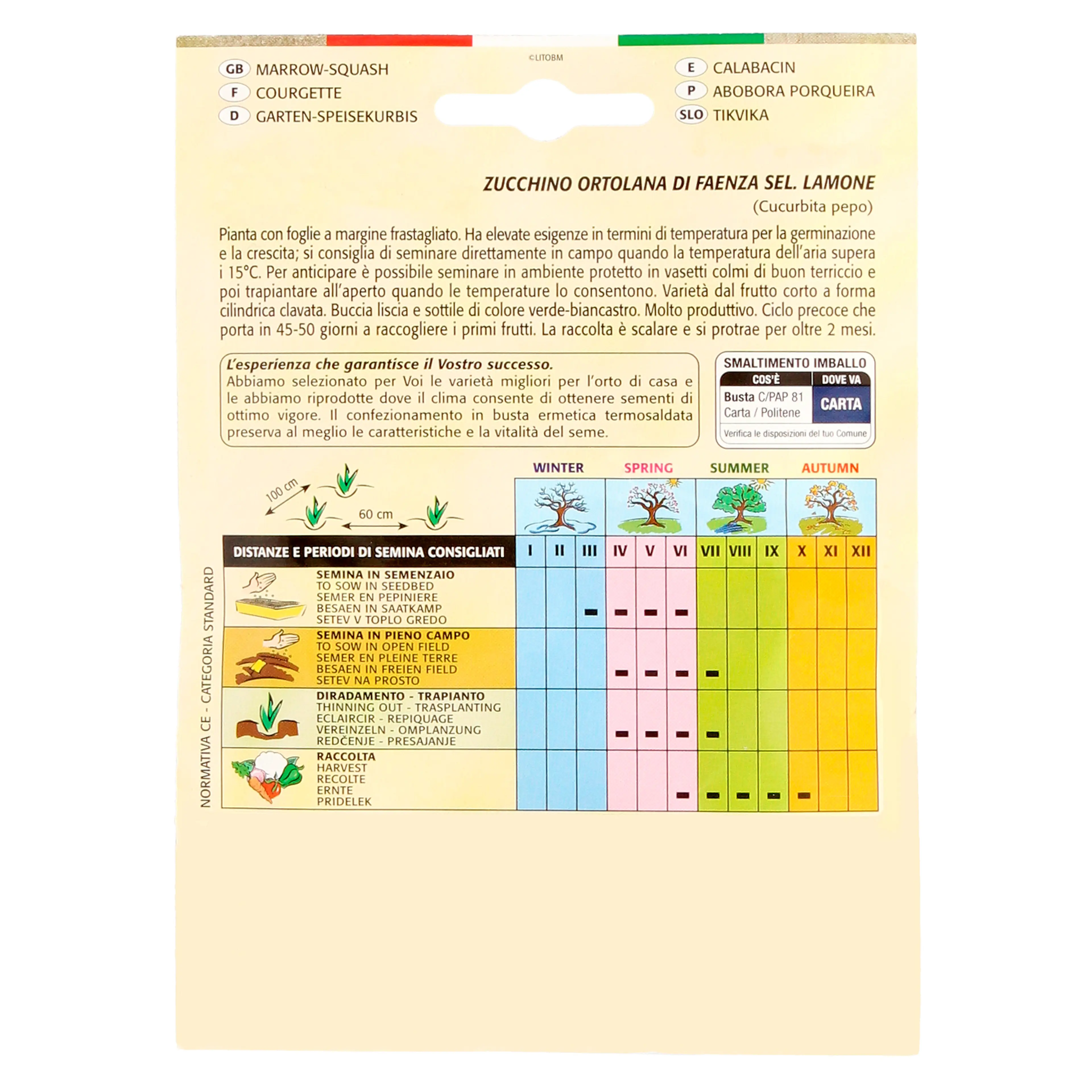 SEMILLAS CALABACIN CLARO (5 GRAMOS)