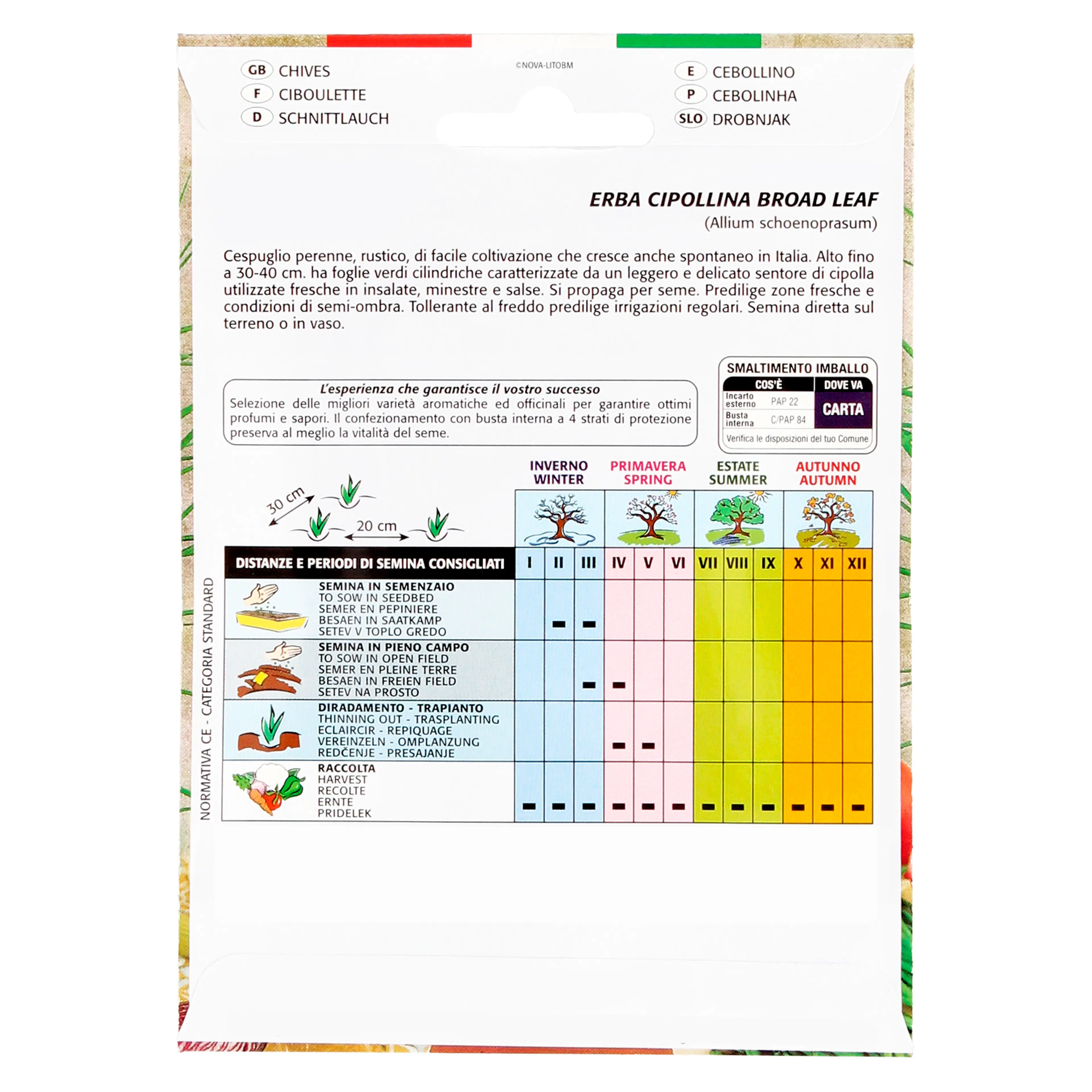 SEMILLAS AROMATICAS CEBOLLINO (1 GR