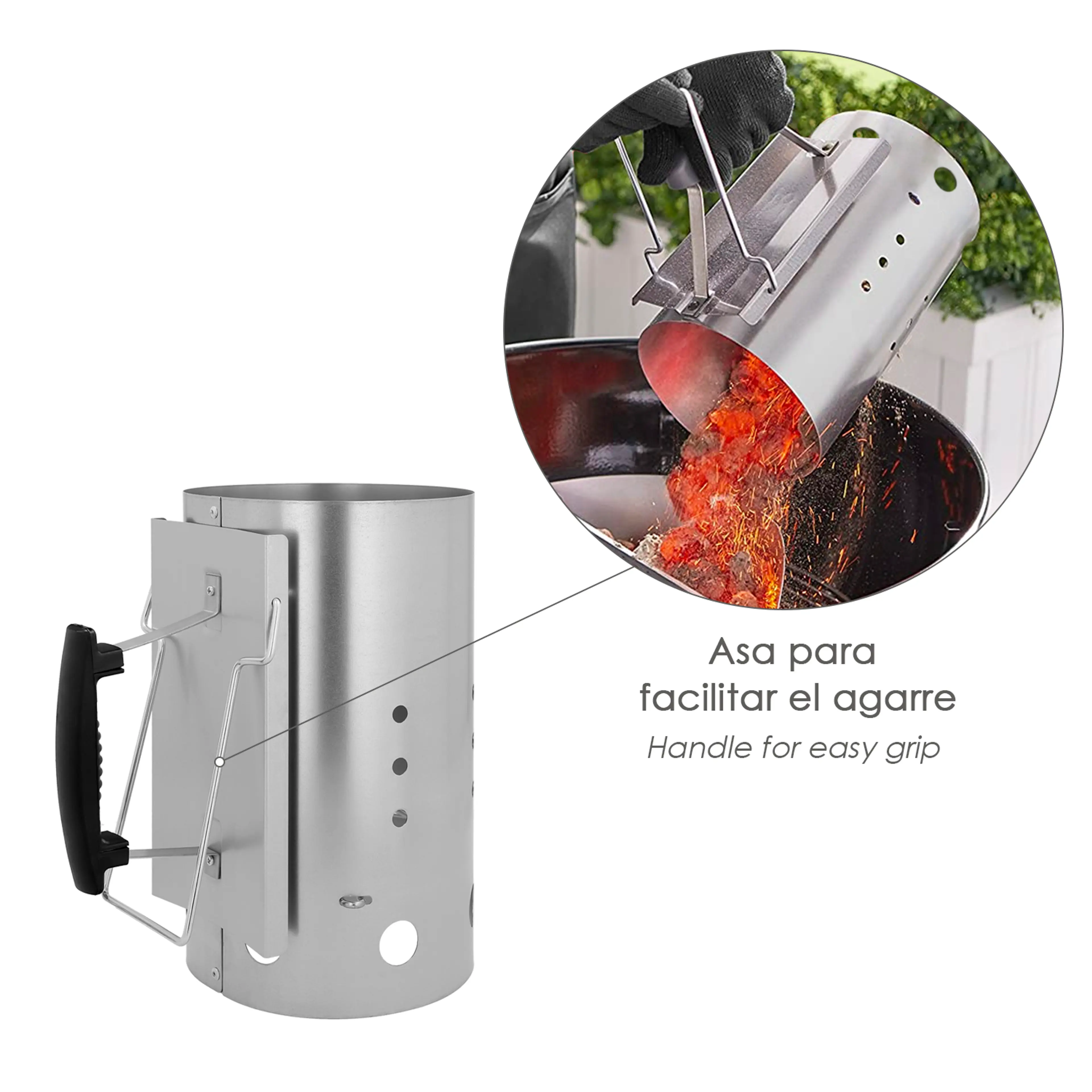 ENCENDEDOR CARBÓN BARBACOAS Y CHIME