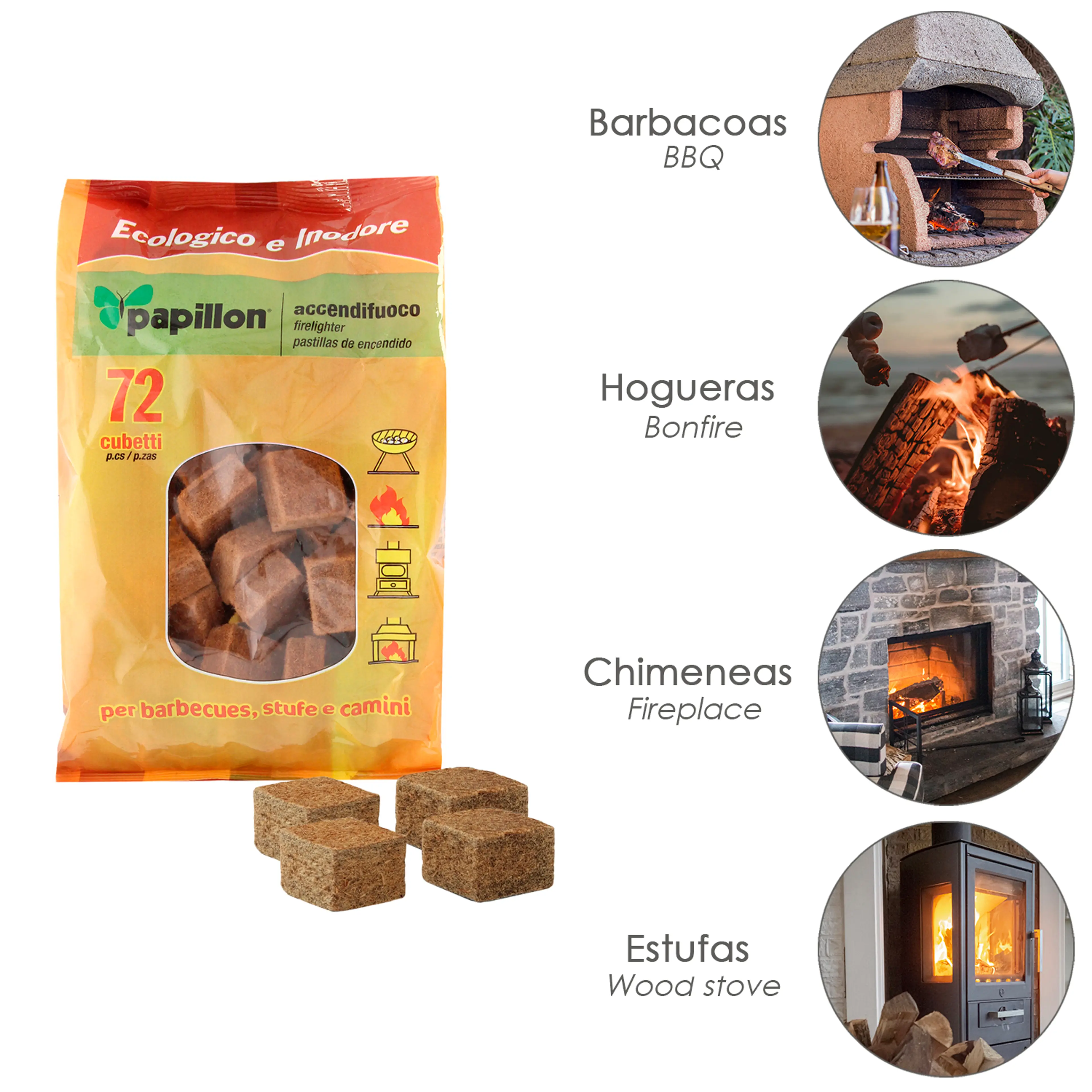 PASTILLAS ENCENDIDO ECOLOGICAS 72 P