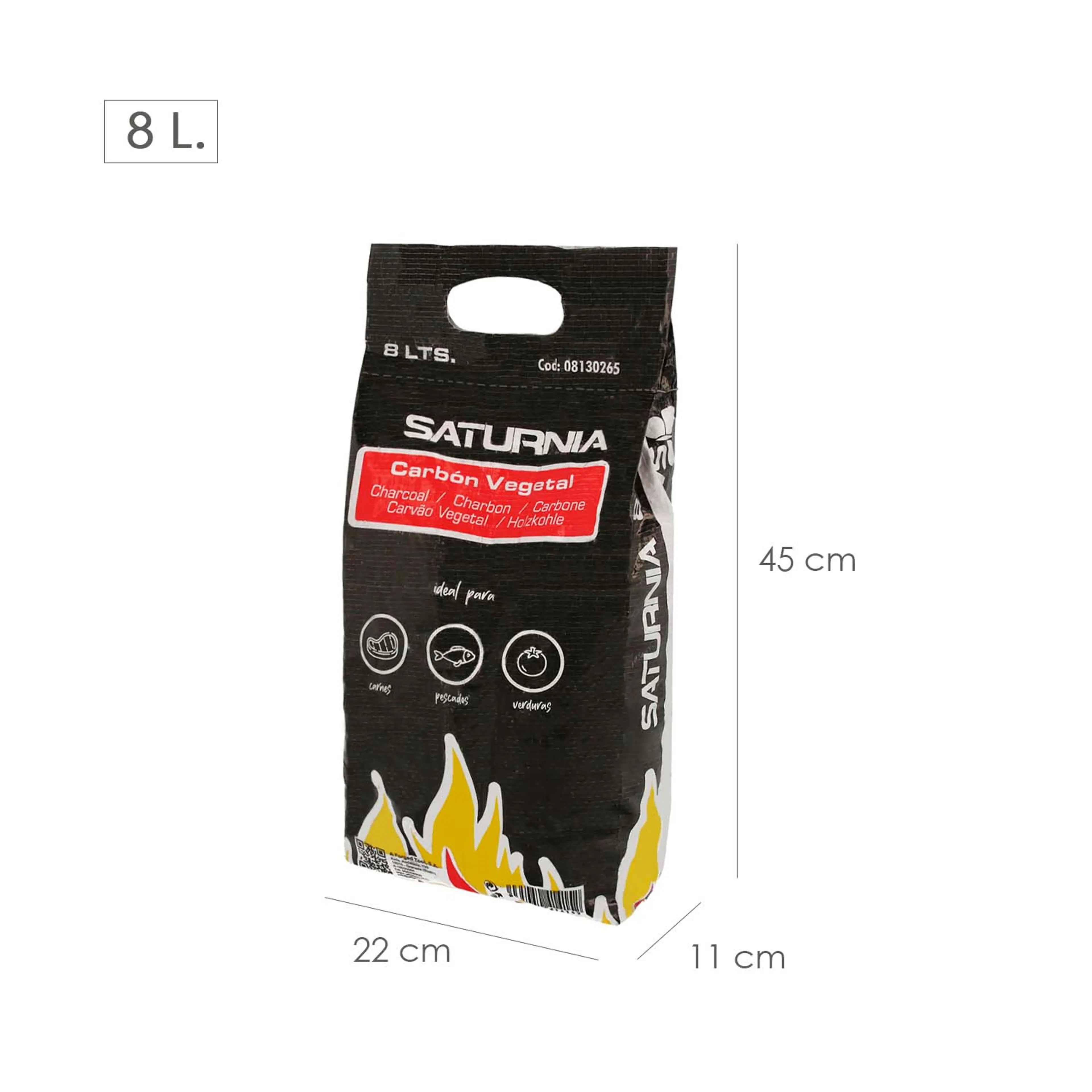 BOLSA CARBON VEGETAL    8 LITROS