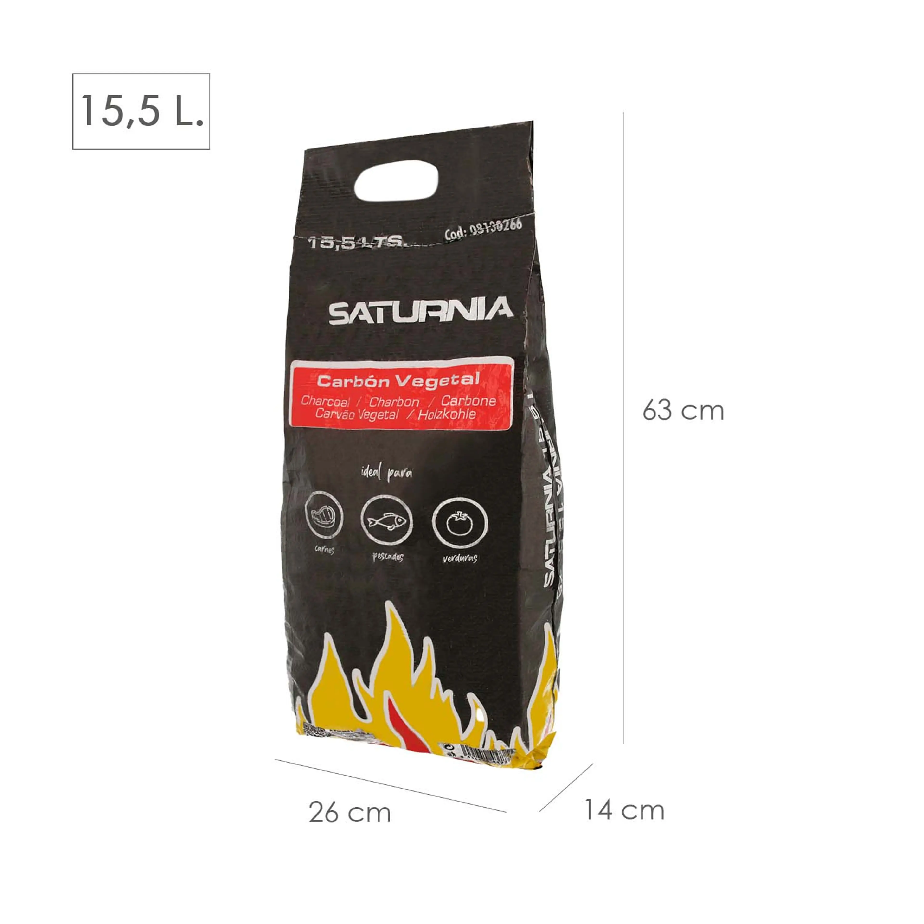 BOLSA CARBON VEGETAL 15,5 LITROS