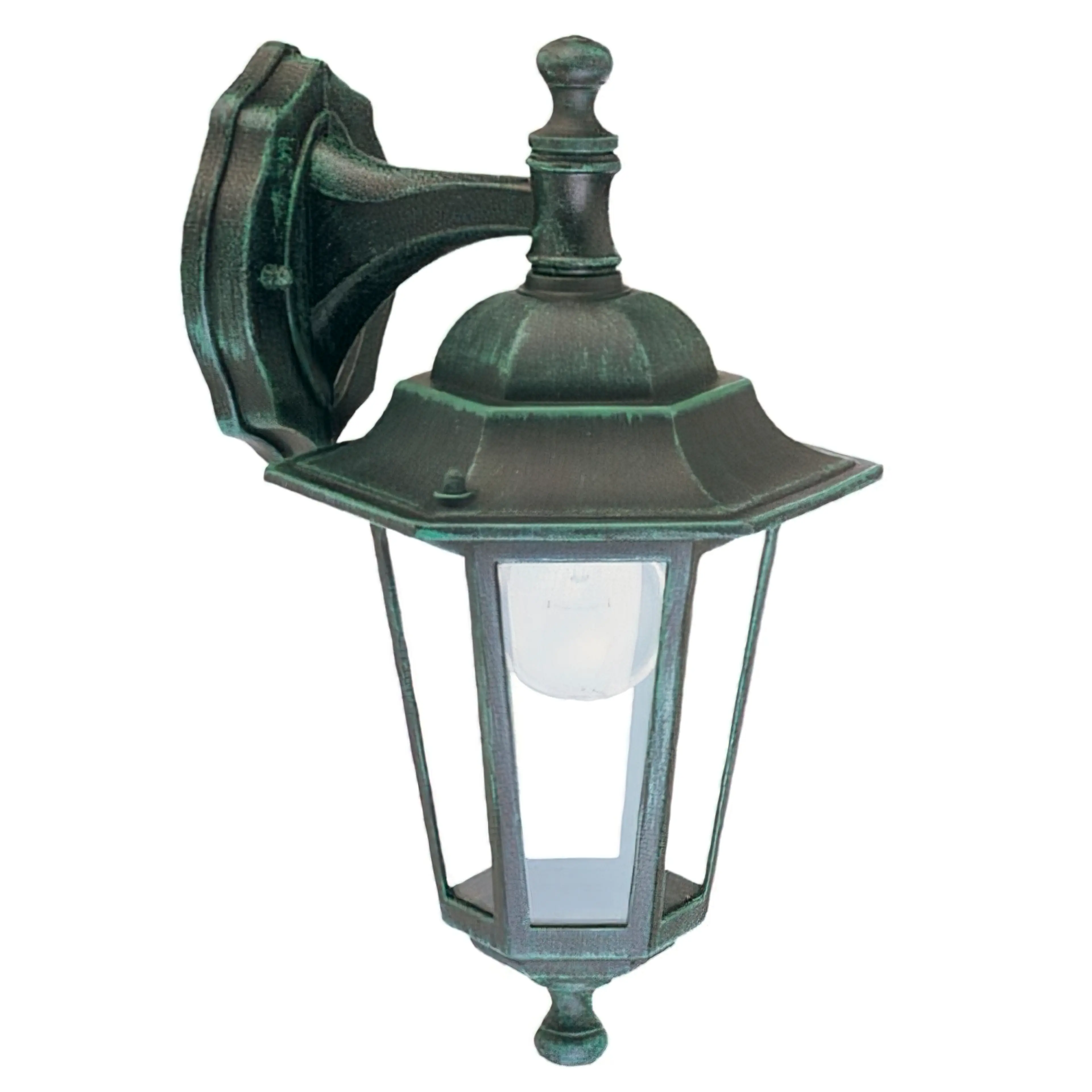 FAROL JARDÍN HEXAGONAL VERDE SOPORT