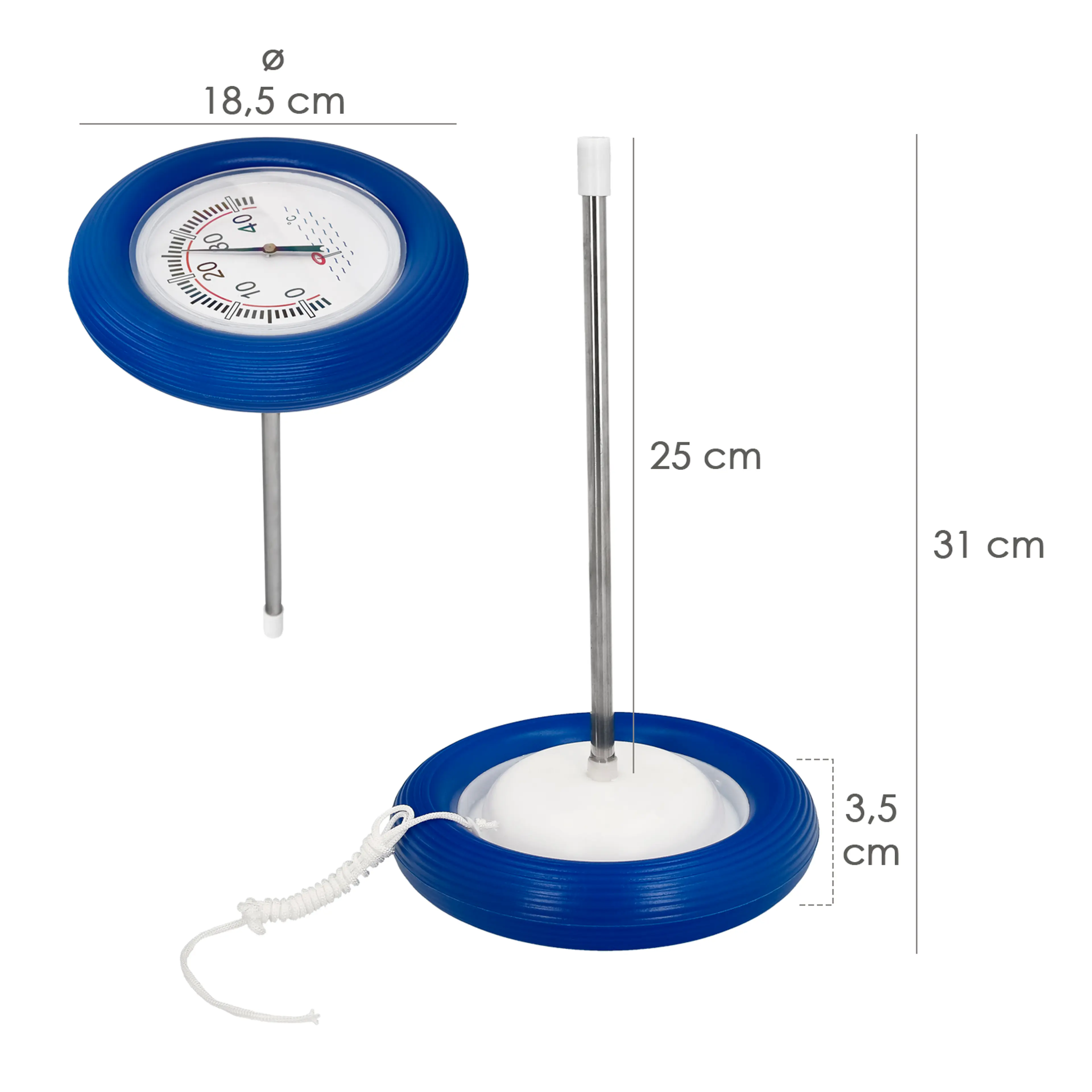 TERMOMETRO FLOTANTE PISCINAS Ø 18,5
