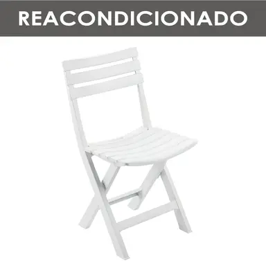 SILLA RESINA PLEGABLE BLANCA "BIRKI