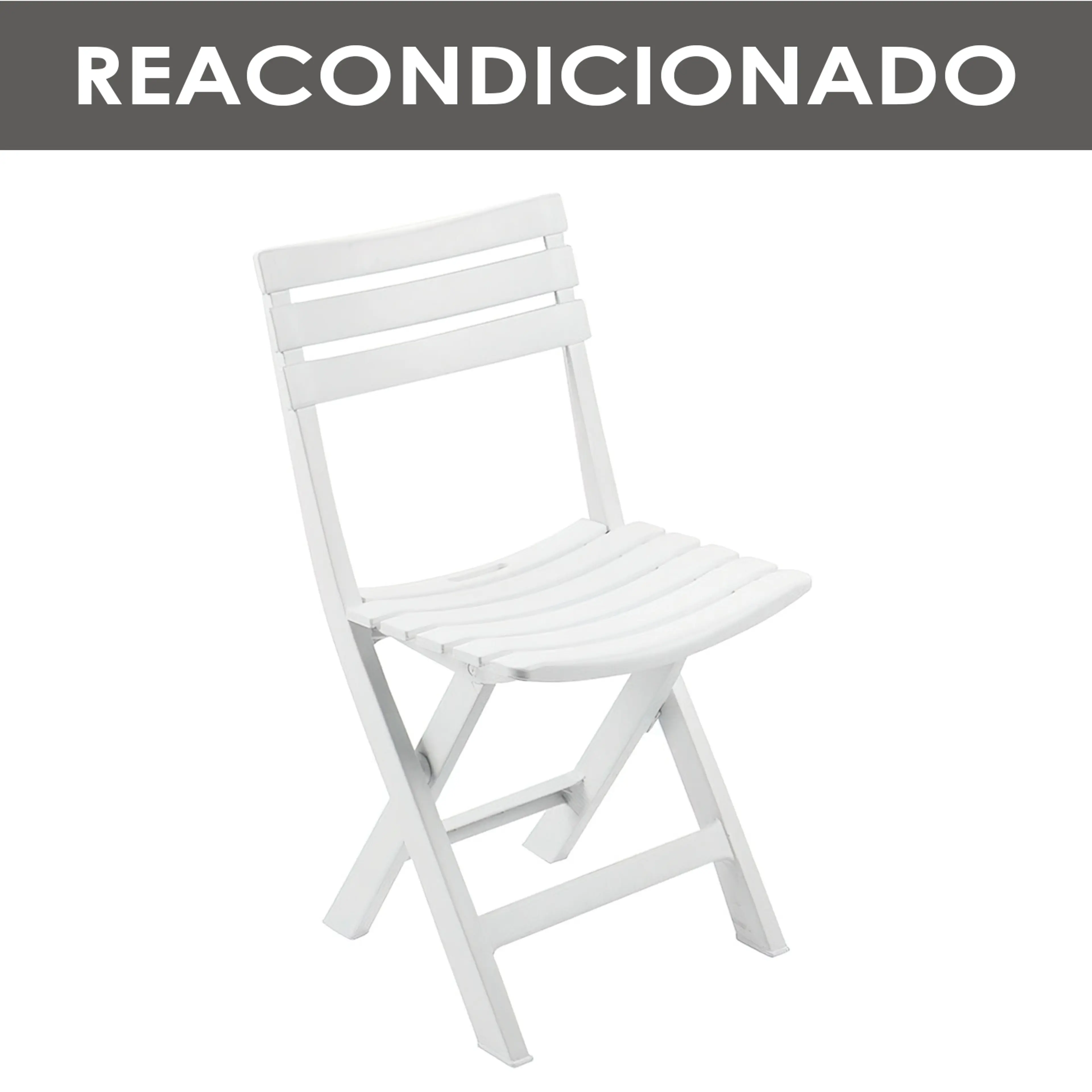 SILLA RESINA PLEGABLE BLANCA "BIRKI
