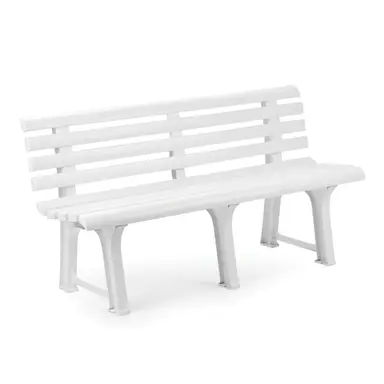 BANCO  JARDIN RESINA BLANCO 145X49 