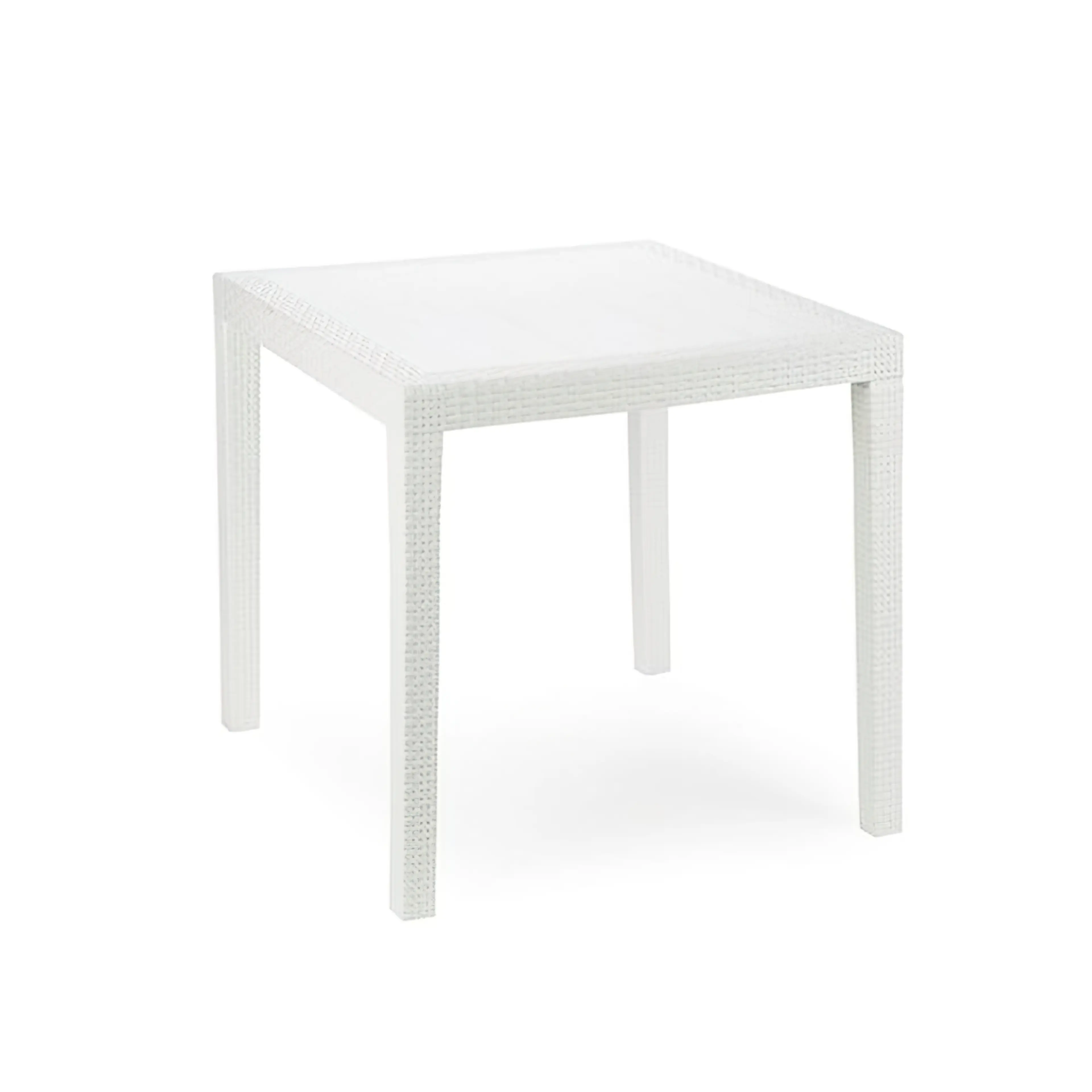 MESA RESINA RATAN BLANCA KING 80X80