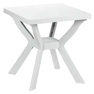 MESA RESINA BLANCA CUADRADA 70X70X7