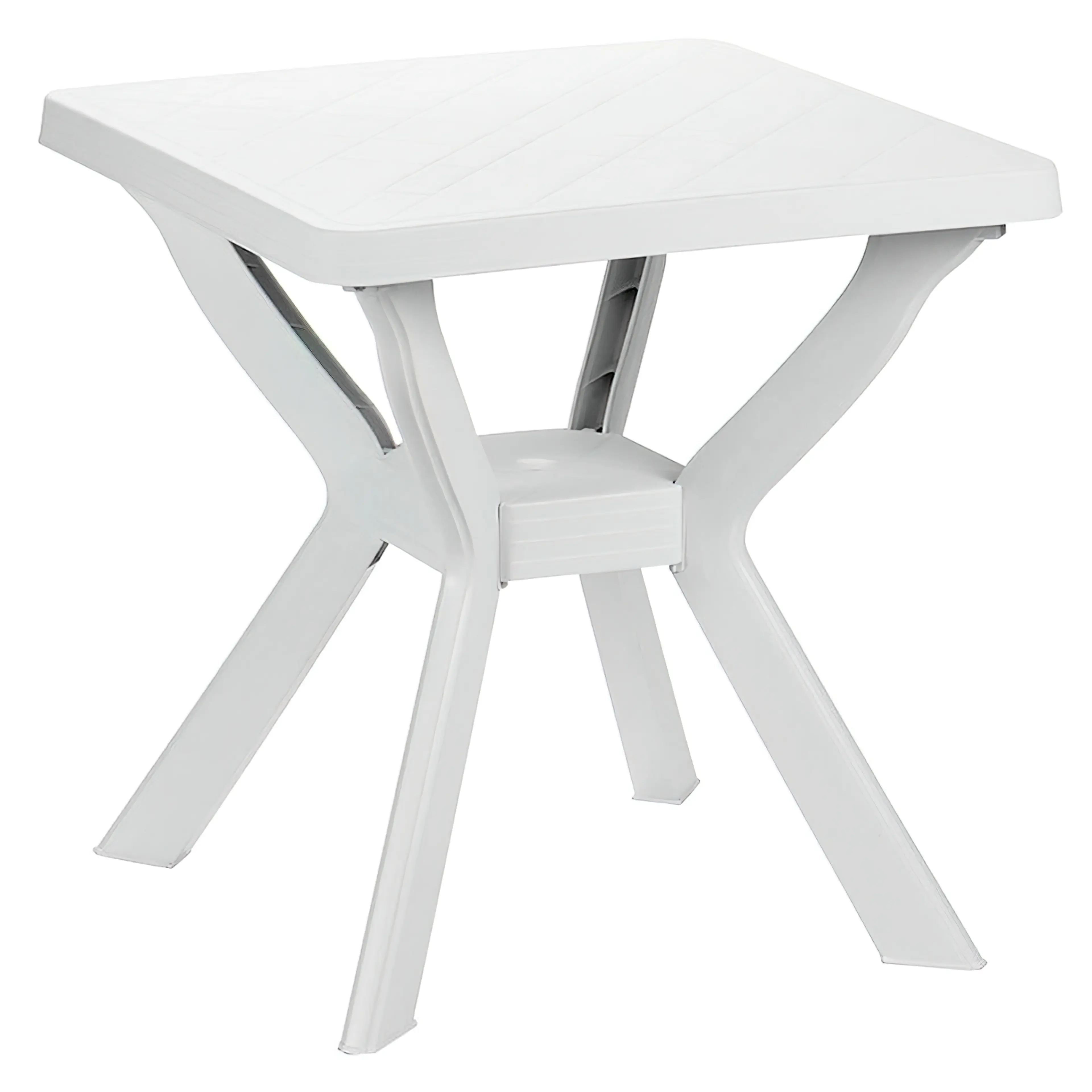MESA RESINA BLANCA CUADRADA 70X70X7