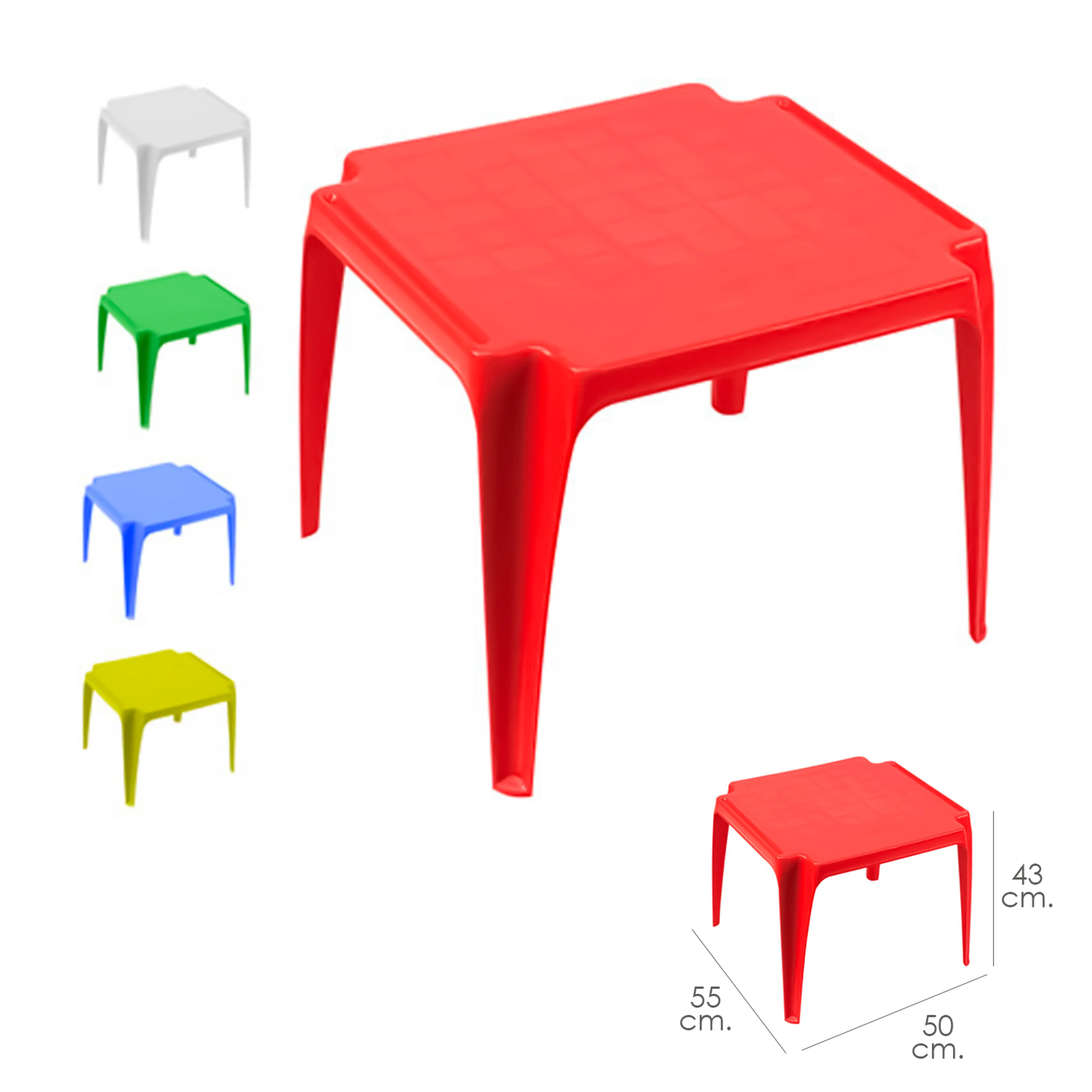 MESA RESINA INFANTIL COLORES SURTID