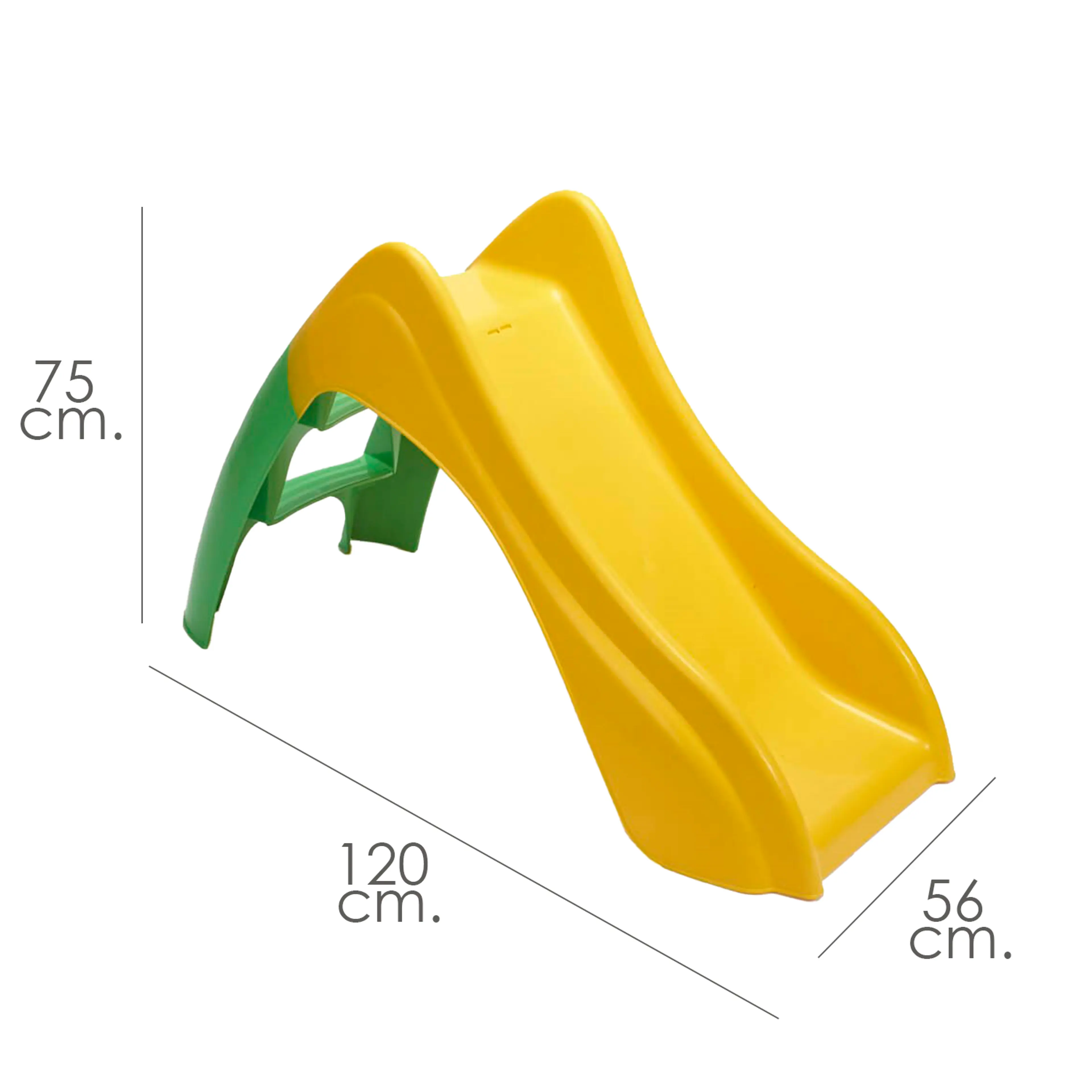 TOBOGAN RESINA TUKI AMARILLO Y VERD