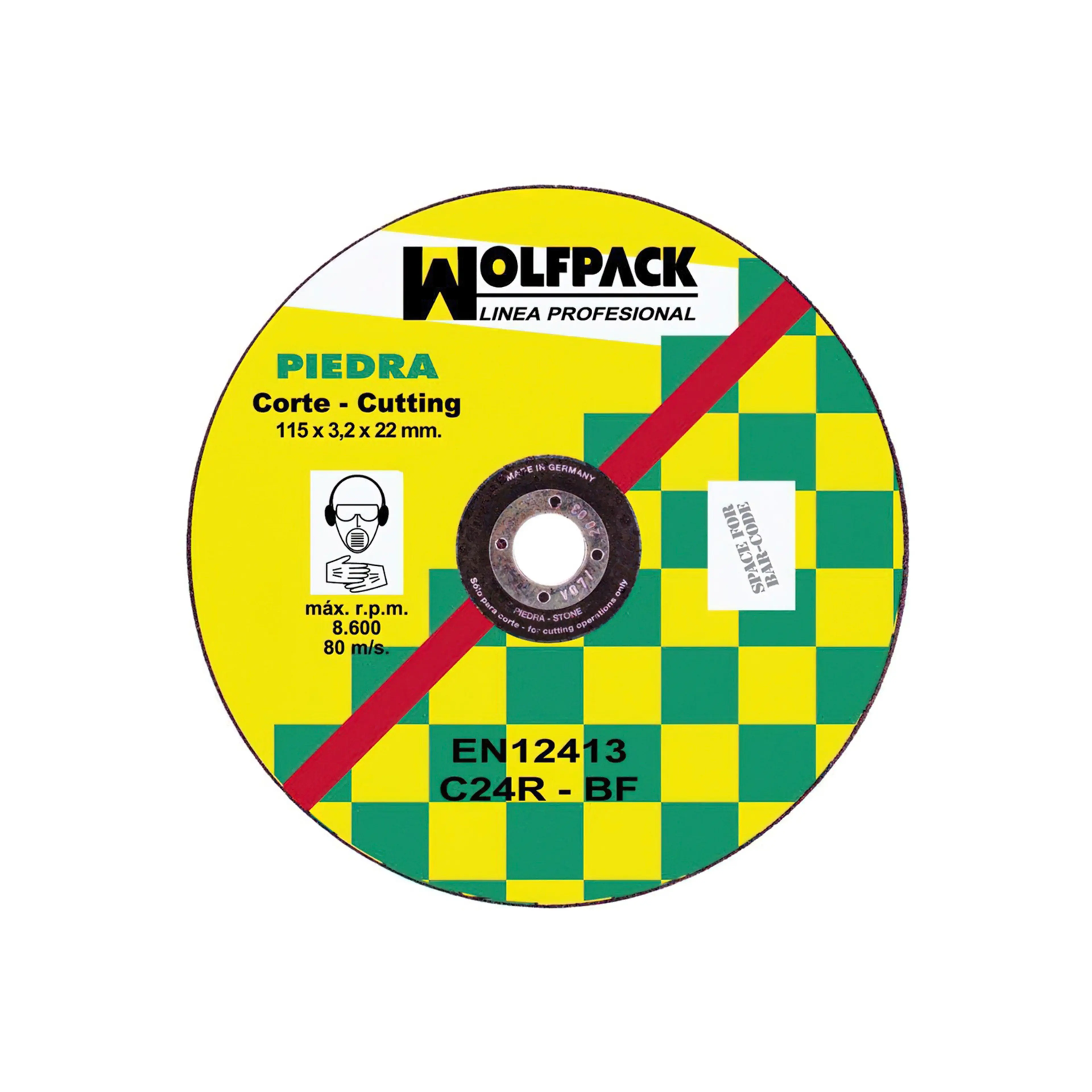 DISCO CORTE ABRASIVO PIEDRA 115X3,2