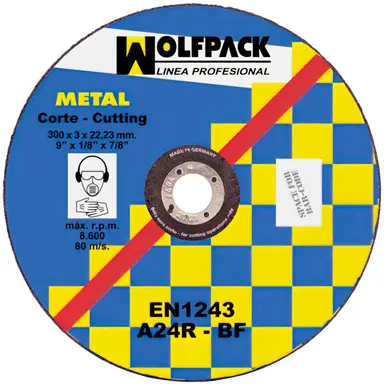 DISCO CORTE ABRASIVO METAL 300X3,0X