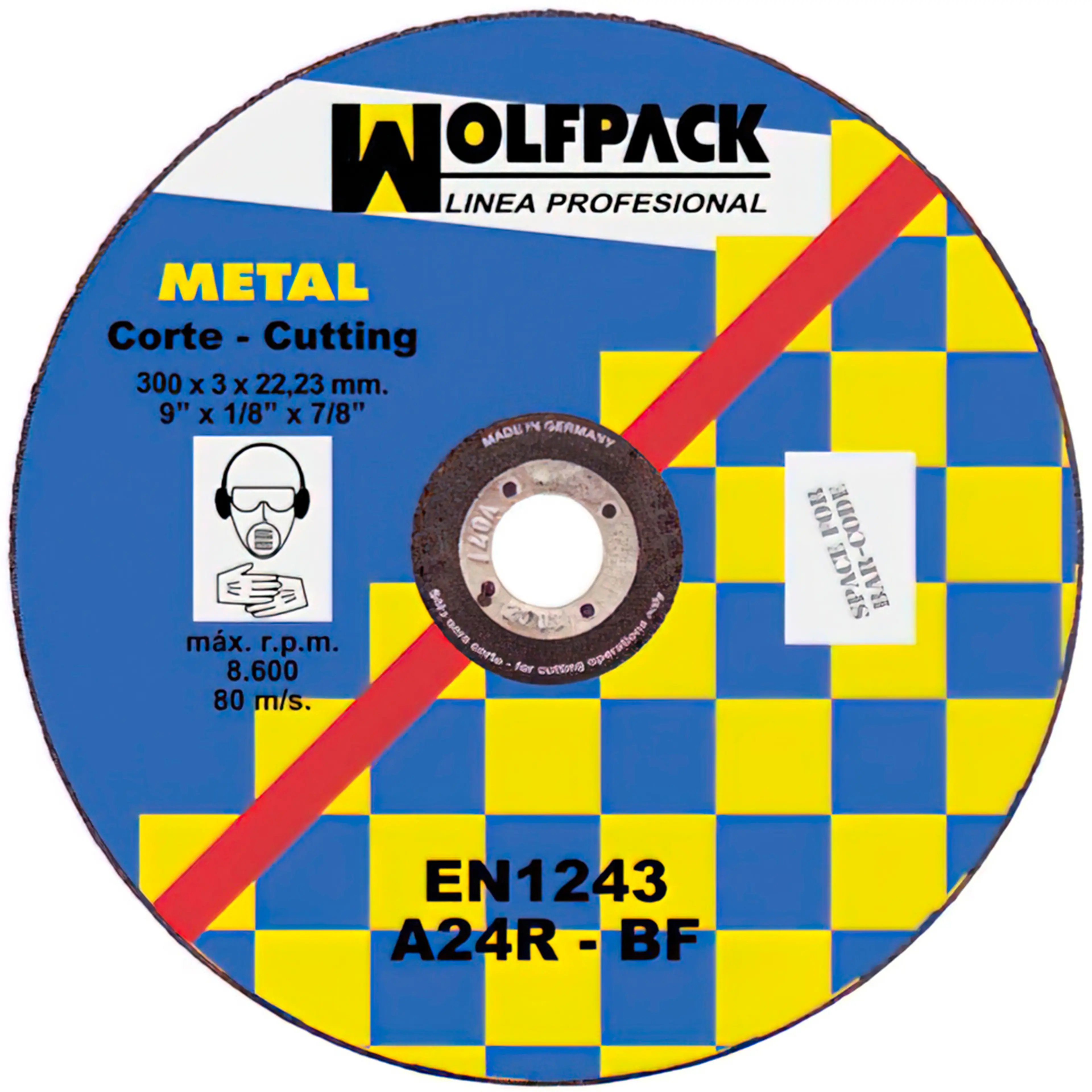 DISCO CORTE ABRASIVO METAL 300X3,0X