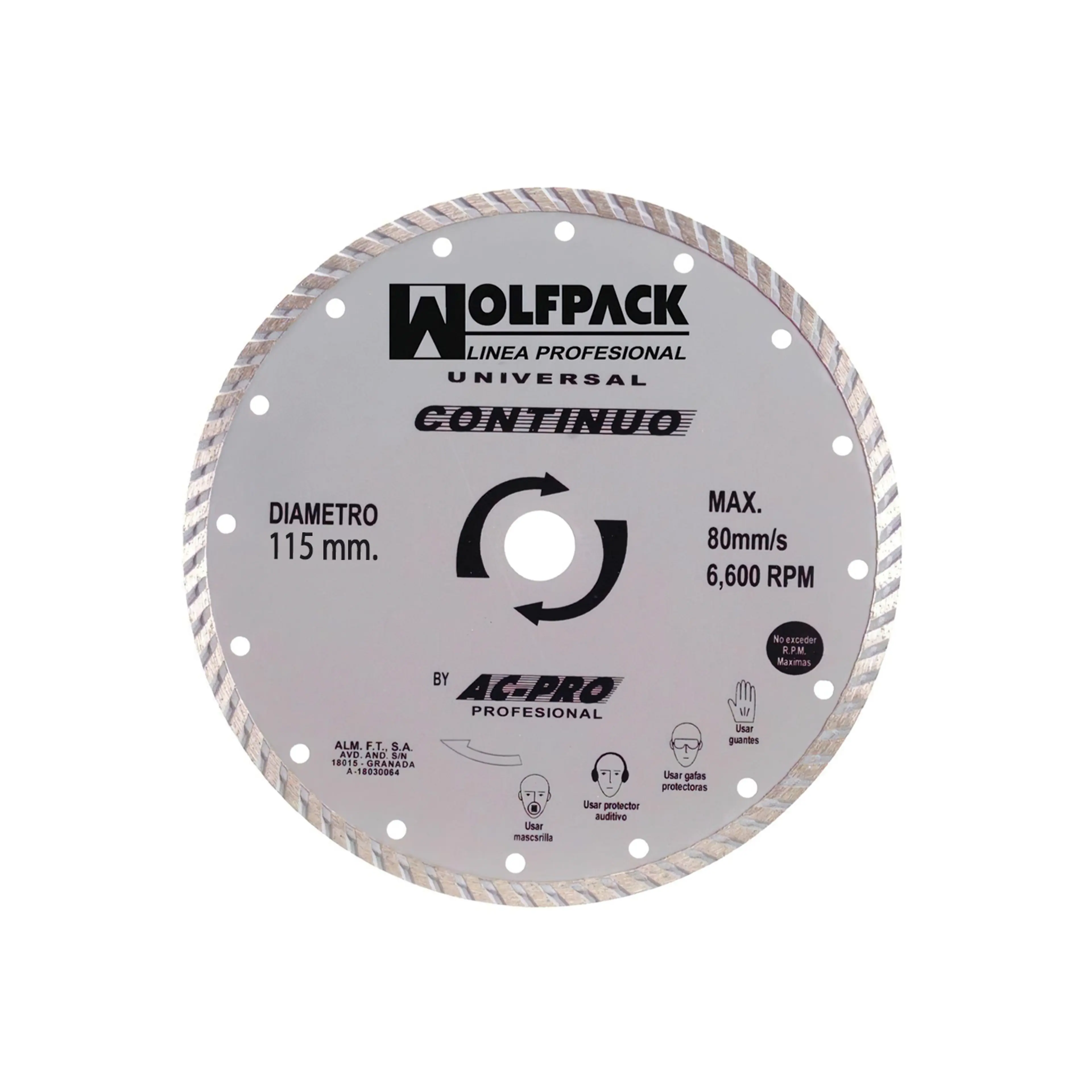 DISCO DIAMANTE 115 MM. GENERAL OBRA